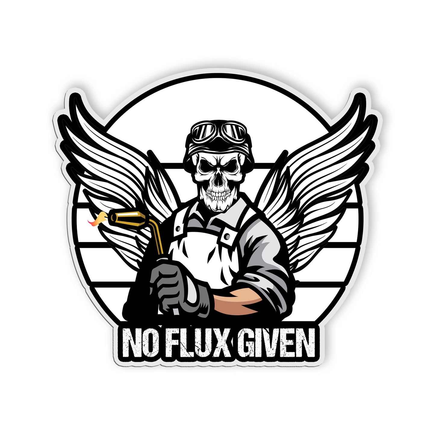 Welder No Flux Given Stickers Funny Welder Welding Joke Stickers Waterproof Viny