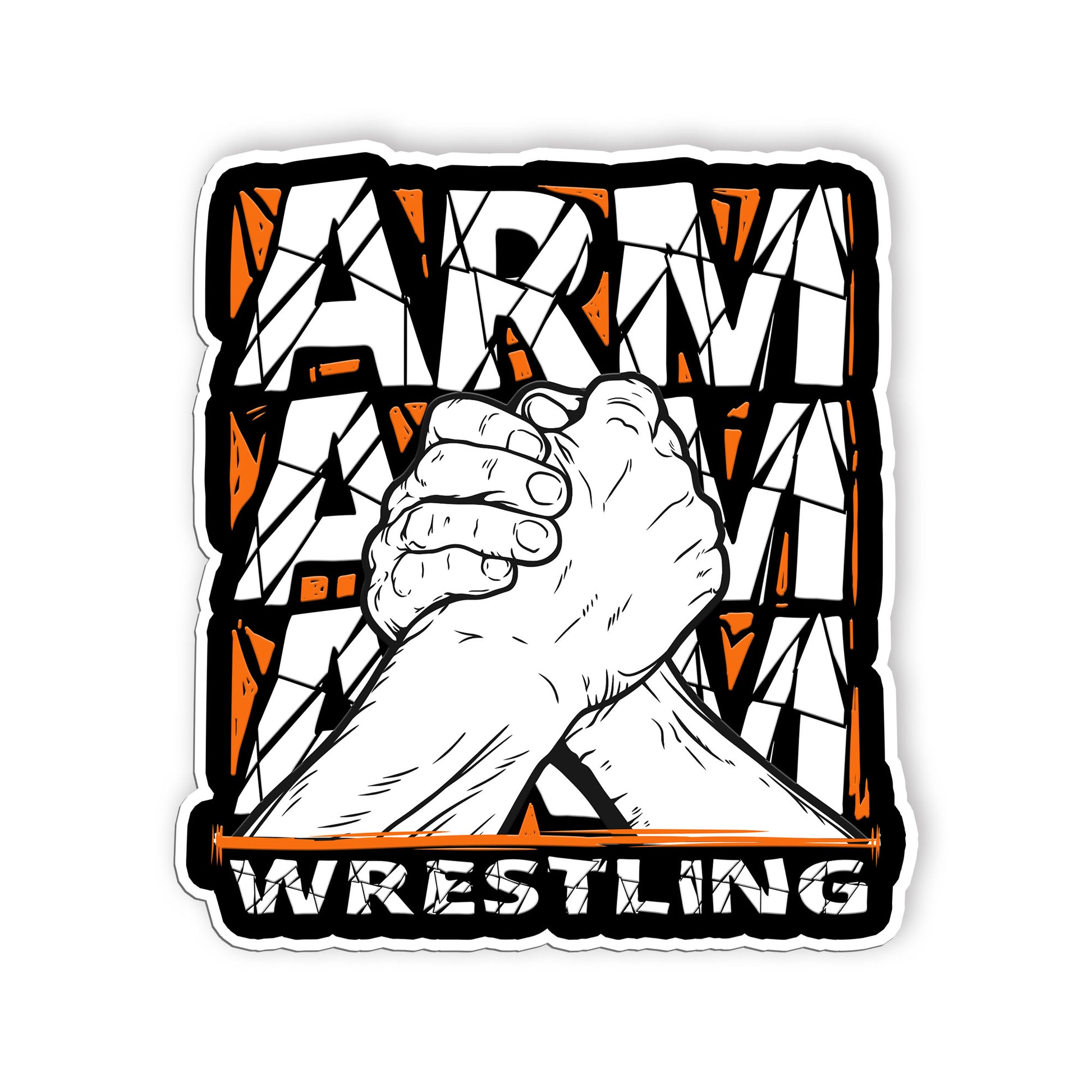 Arm Wrestling Stickers Funny Sport Real Men Hold Hands Sticker Waterproof Vinyl