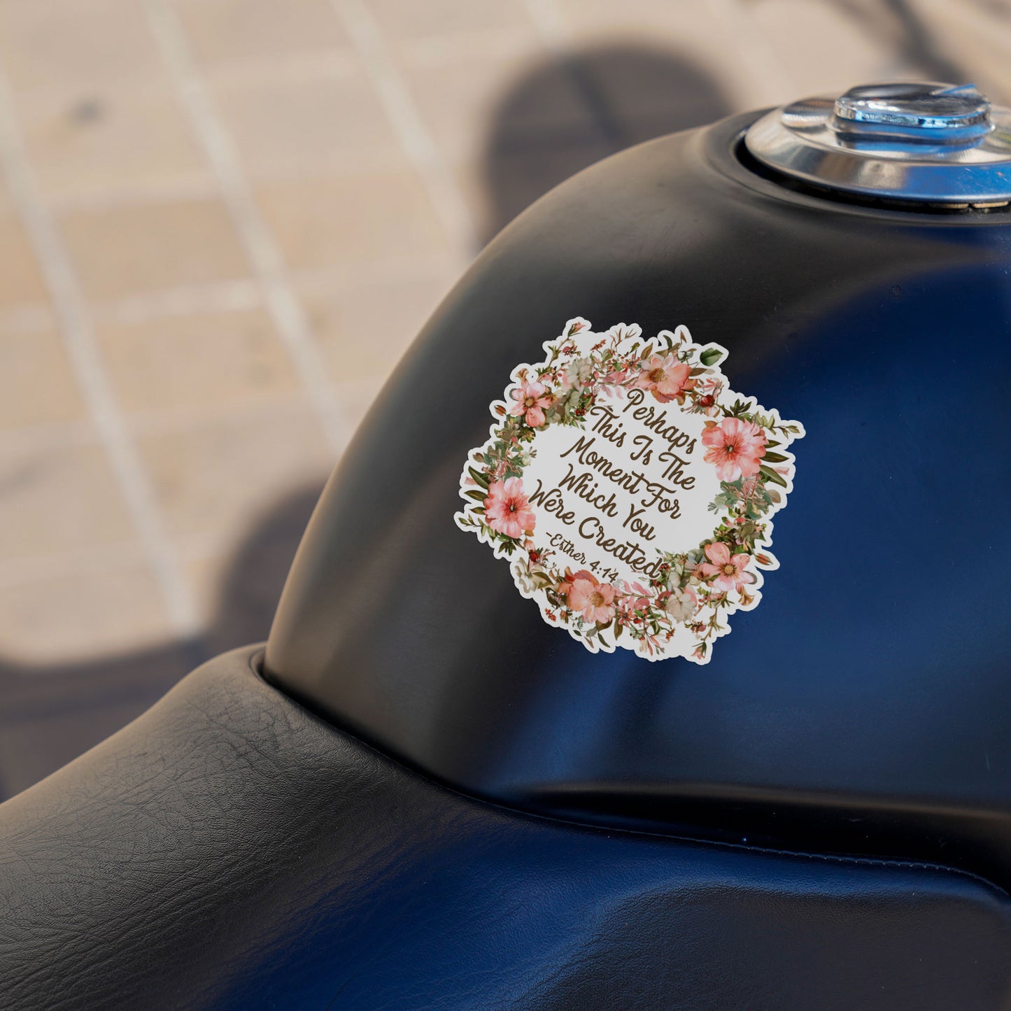Esther 414 Decal Perhaps This Is The Moment Stickers Vintage Floral Christian Stickers Waterproof Vinyl Decals for Car Truck Laptop Helmet Water Bottles Bicycle Luggage Stickers
