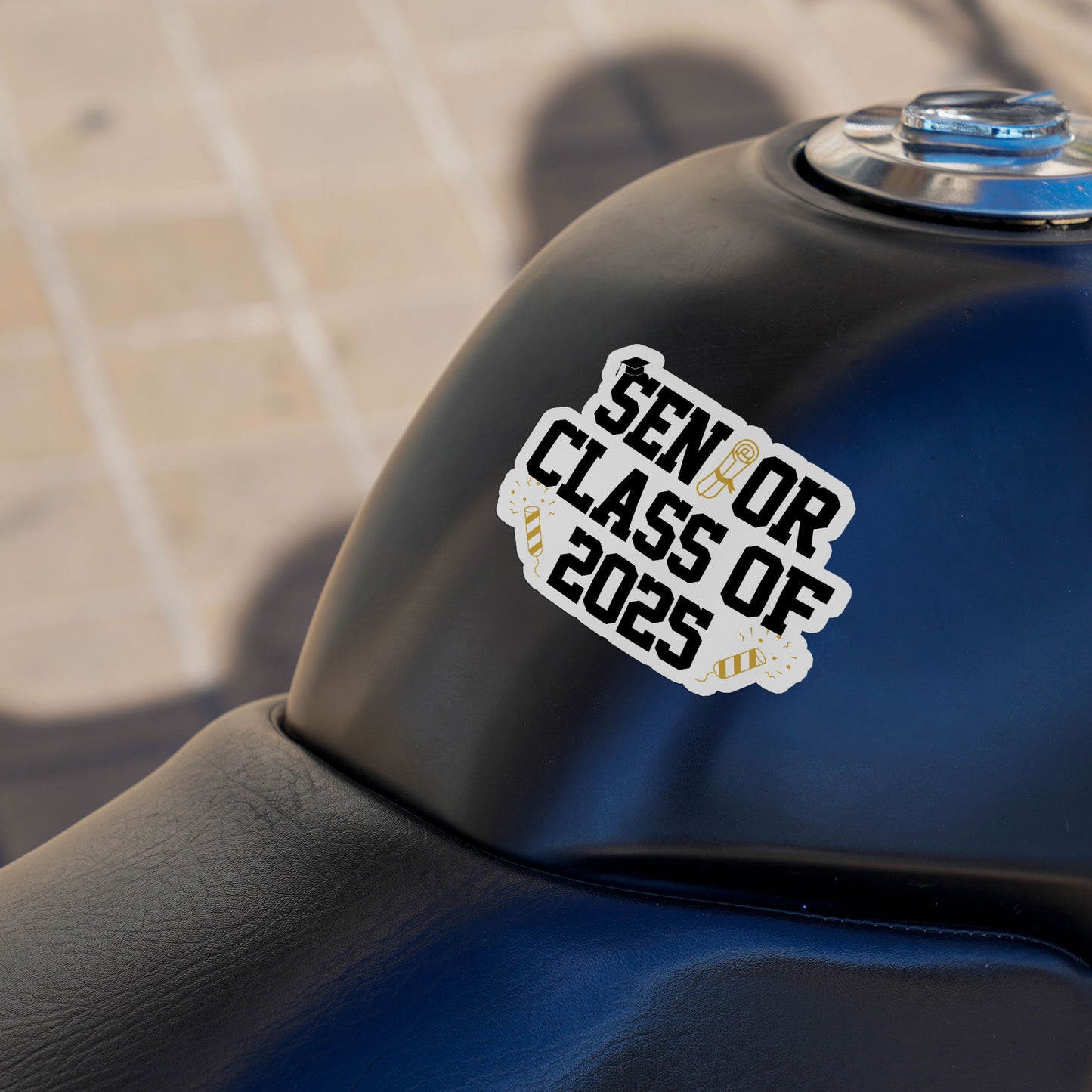 Senior Class Of 2025 Sticker Funny School Sticker Graduation Decoration Stickers Waterproof Vinyl Decals for Car Truck Laptop Helmet Water Bottles Bicycle Luggage Stickers