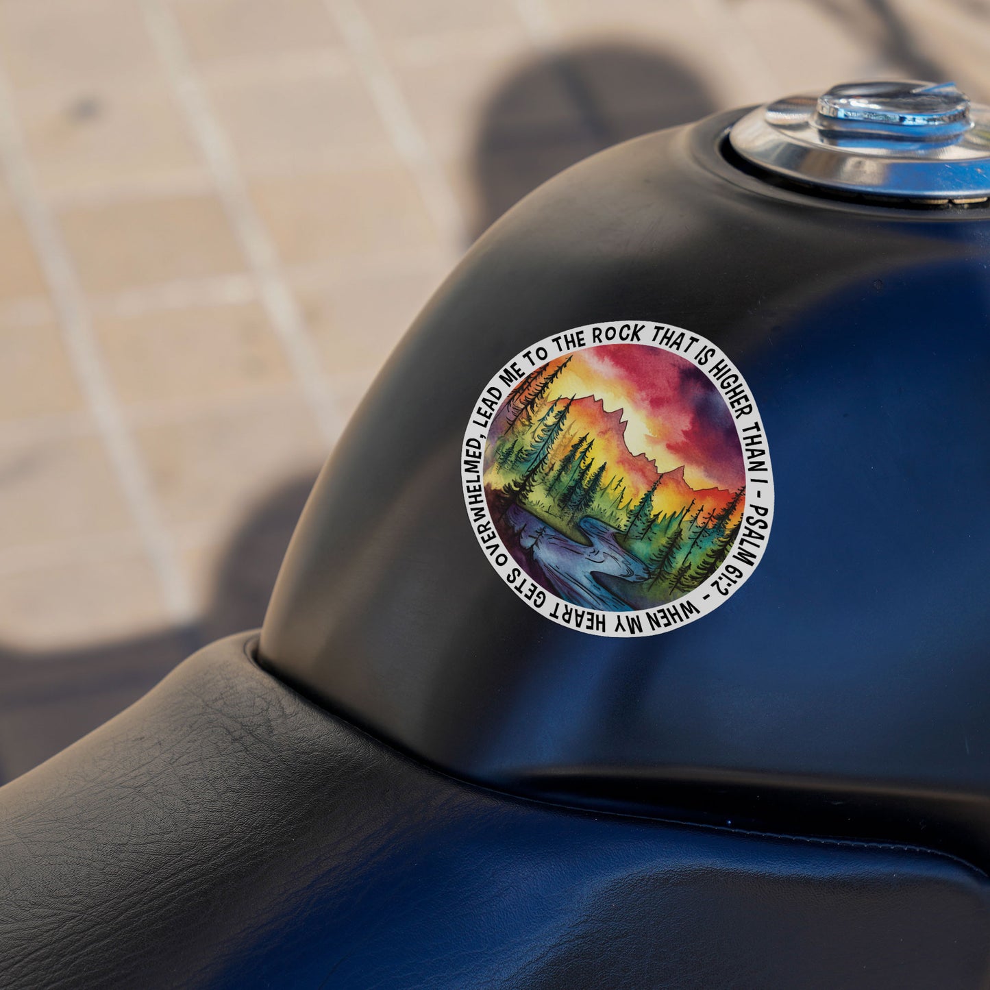 When My Heart Is Overwhelmed Sticker Religious Psalm 612 Quotes Inspirational Stickers Waterproof Vinyl Decals for Car Truck Laptop Helmet Water Bottles Bicycle Luggage Stickers