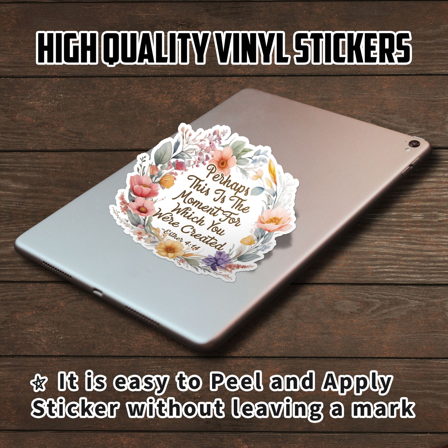 Religious Quote Esther 414 Sticker Perhaps This Is The Moment For You Stickers Waterproof Vinyl Decals for Car Truck Laptop Helmet Water Bottles Bicycle Luggage Stickers