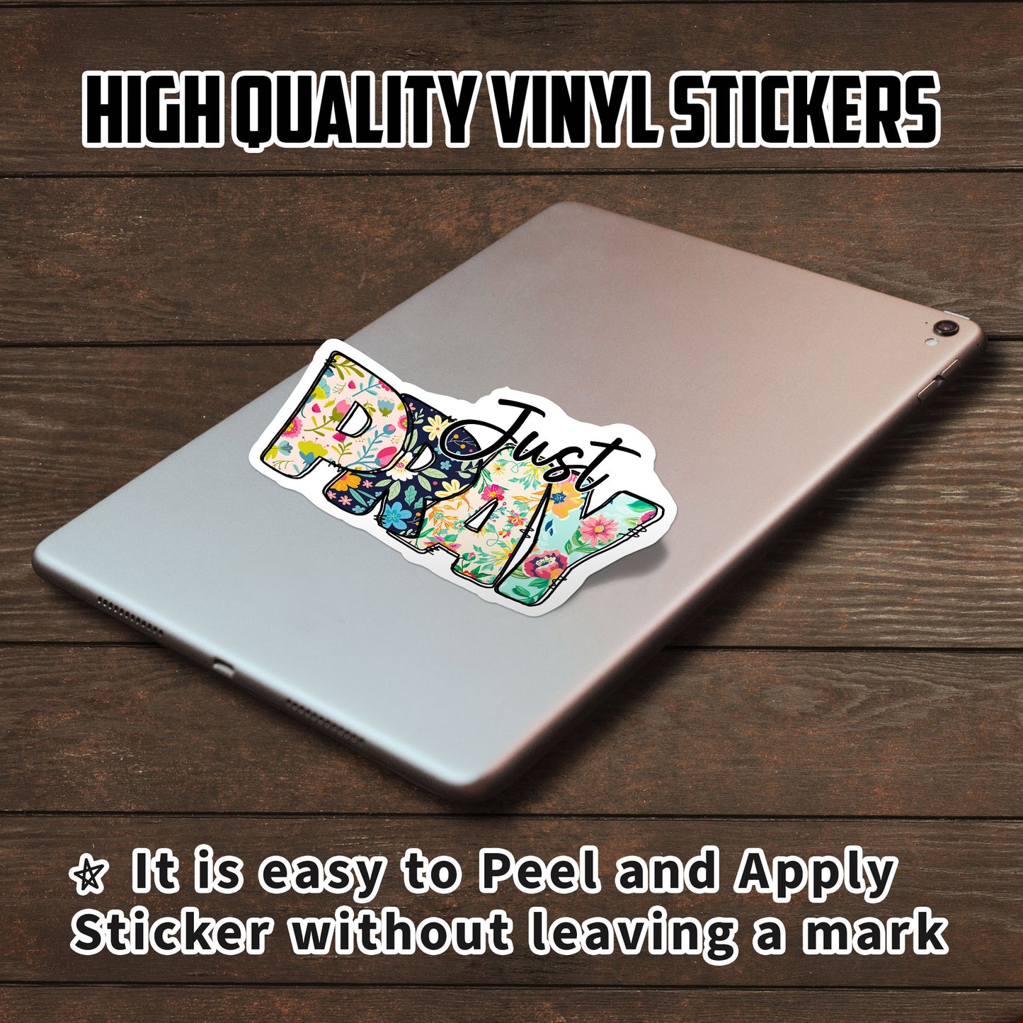 Just Pray Stickers Religious Bible Faith Stickers Inspirational Christian Stickers Waterproof Vinyl Decals for Car Truck Laptop Helmet Water Bottles Bicycle Luggage Stickers