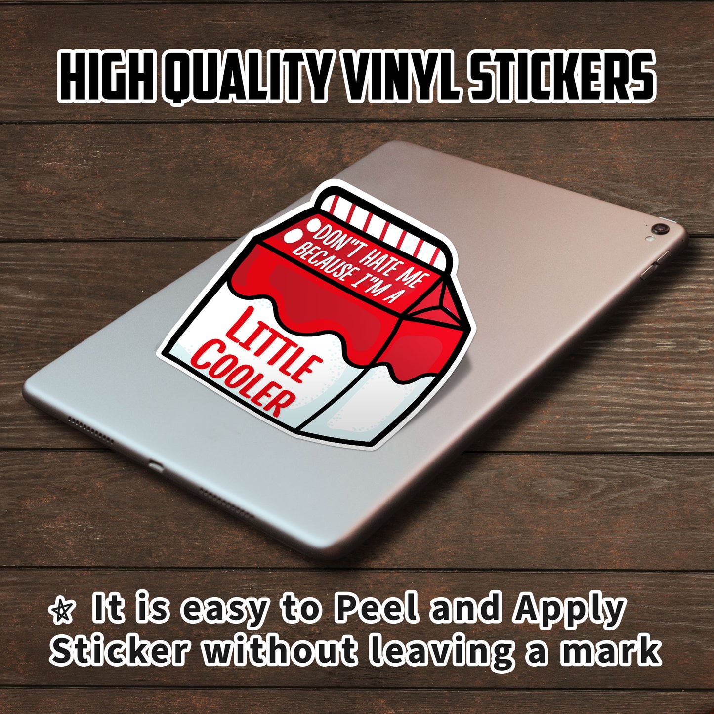 Dont Hate Me Cause Im A Little Cooler Stickers Funny Quote Meme Stickers Waterproof Vinyl Decals for Car Truck Laptop Helmet Water Bottles Bicycle Luggage Stickers