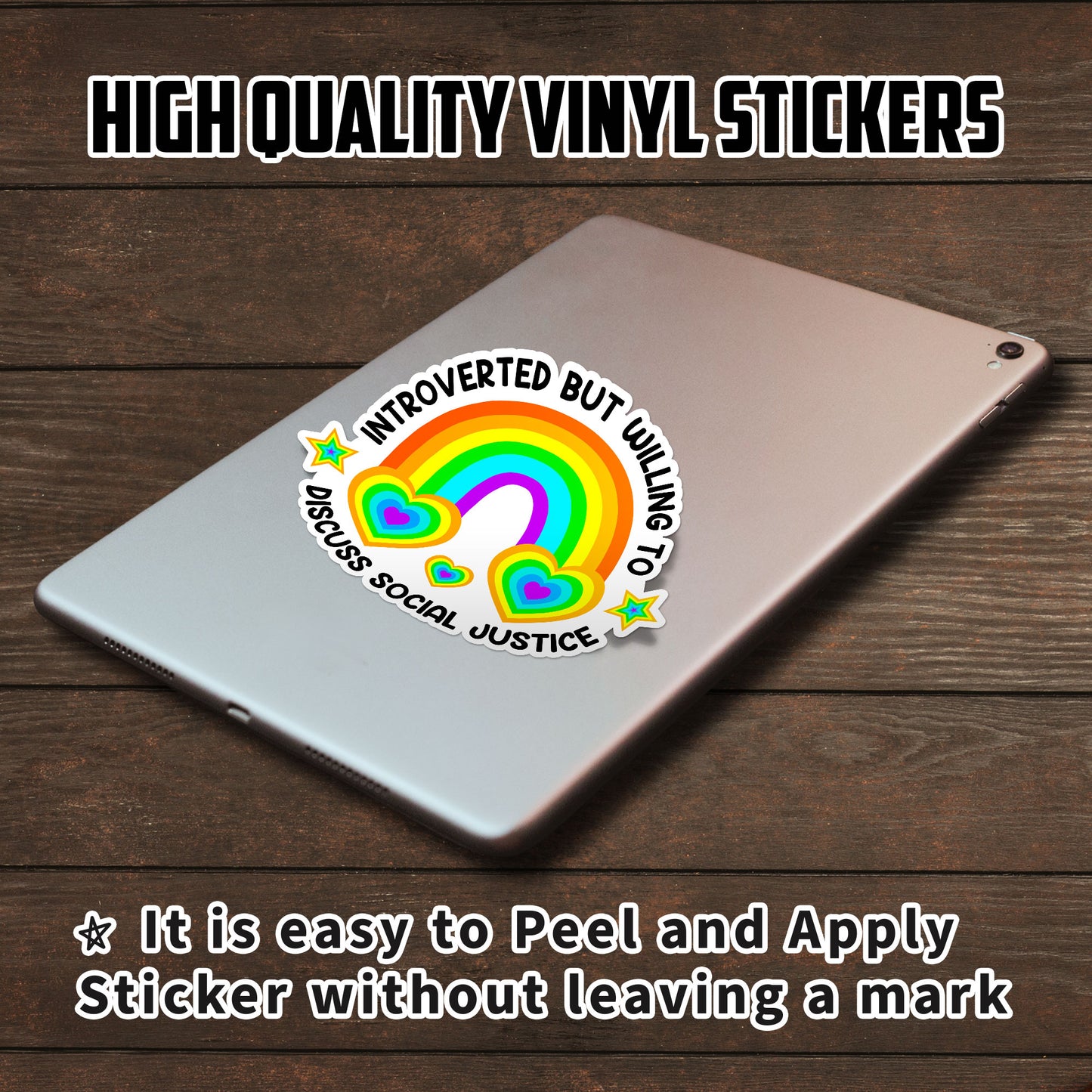 Introverted But Willing To Discuss Social Justice Sticker, Social Justice  Equality  Human Rights, Equal Rights  Feminist  Progressive Stickers