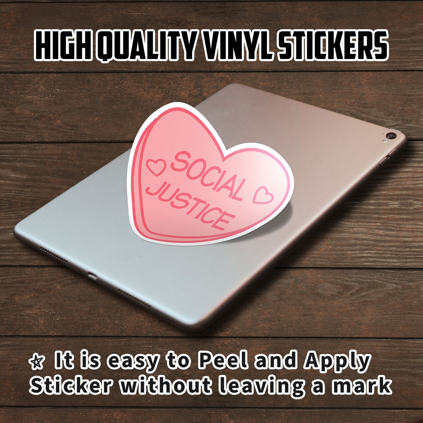 Social Justice Heart Love Sticker, Social Justice  Equality  Human Rights, Equal Rights  Feminist  Progressive Stickers