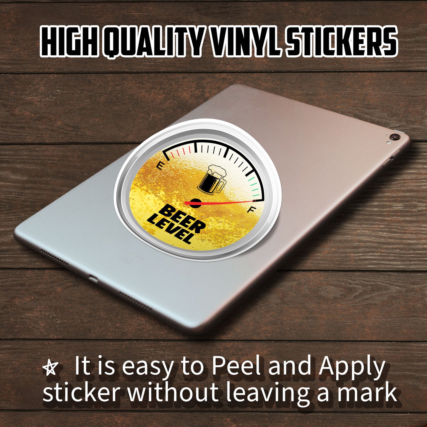 Beer Levels Full Funny Stickers Funny Beer Love Warning Stickers Waterproof Vinyl Decals for Hard Hat Car Truck Laptop Helmet Water Bottle Stickers