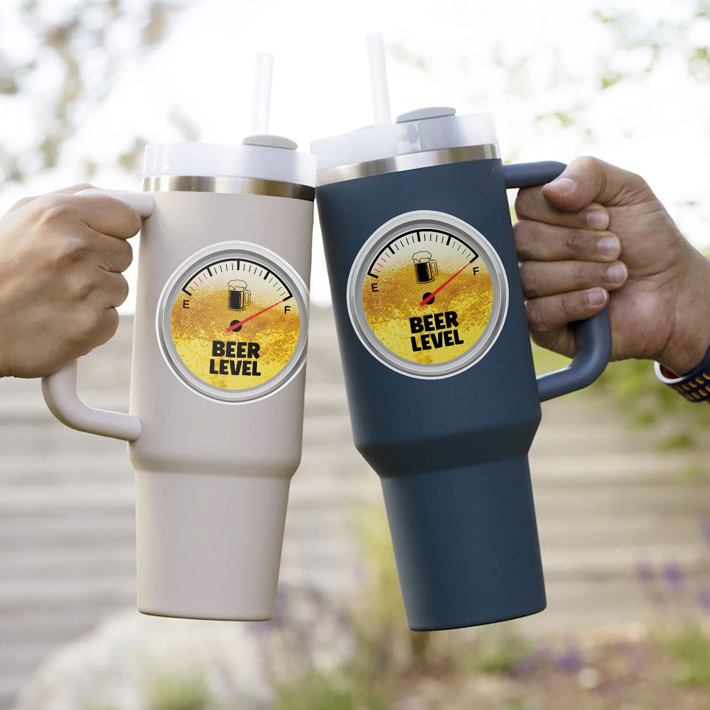 Beer Levels Full Funny Stickers Funny Beer Love Warning Stickers Waterproof Vinyl Decals for Hard Hat Car Truck Laptop Helmet Water Bottle Stickers