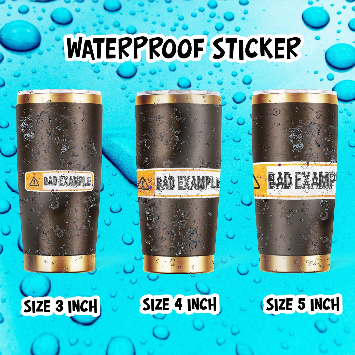 Bad Example Stickers Funny Warning Joke Quote Stickers Waterproof Vinyl Decals for Hard Hat Car Truck Laptop Helmet Water Bottles Bicycle Luggage Stickers