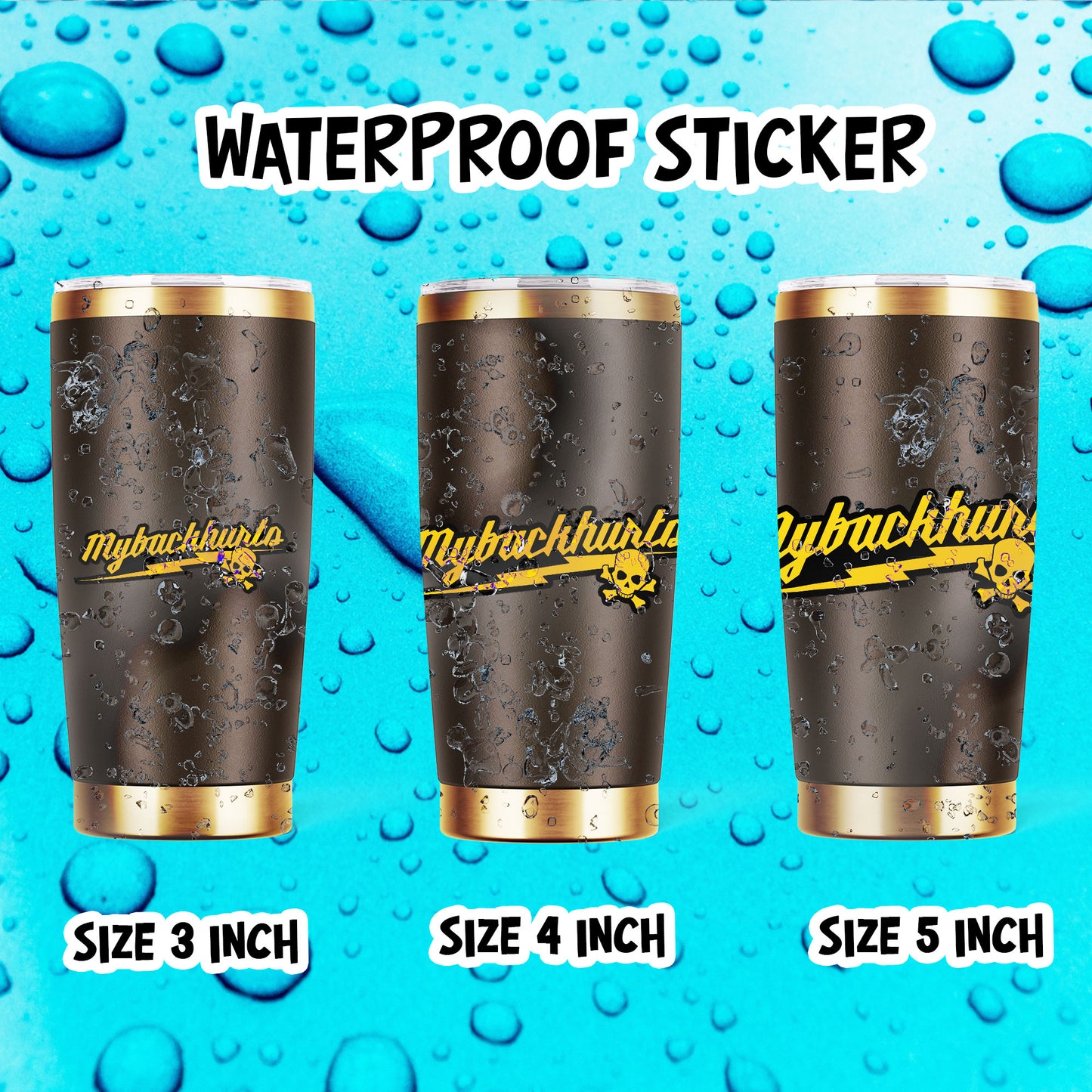 My Back Hurts Stickers Funny Workout Meme Sticker Waterproof Vinyl Decals for Hard Hat Car Truck Laptop Helmet Water Bottles Bicycle Luggage Stickers
