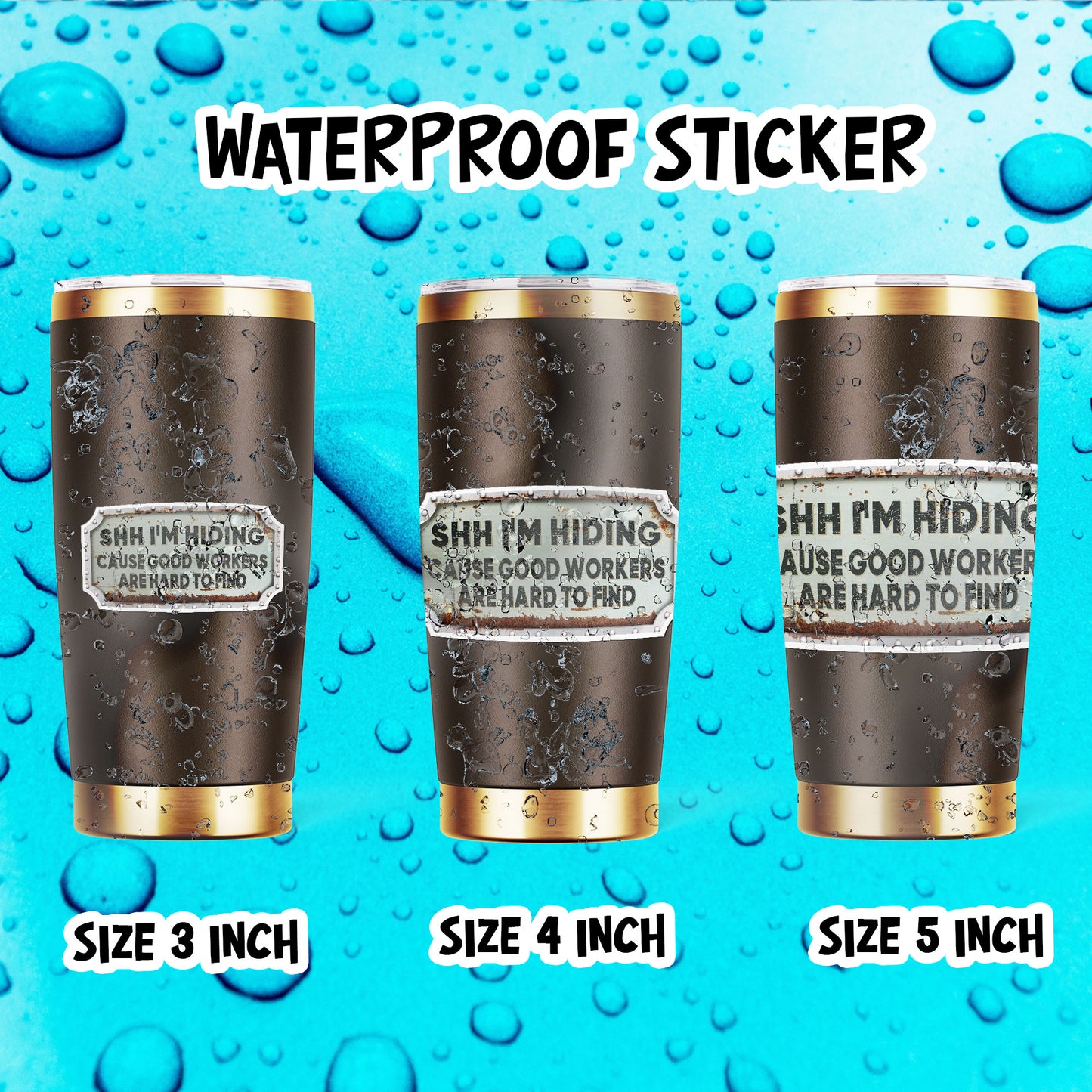 Shh Im Hiding Good Workers Blue Collar Sticker Skill Worker Stickers Waterproof Vinyl Decals for Hard Hat Car Truck Laptop Helmet Water Bottle Stickers