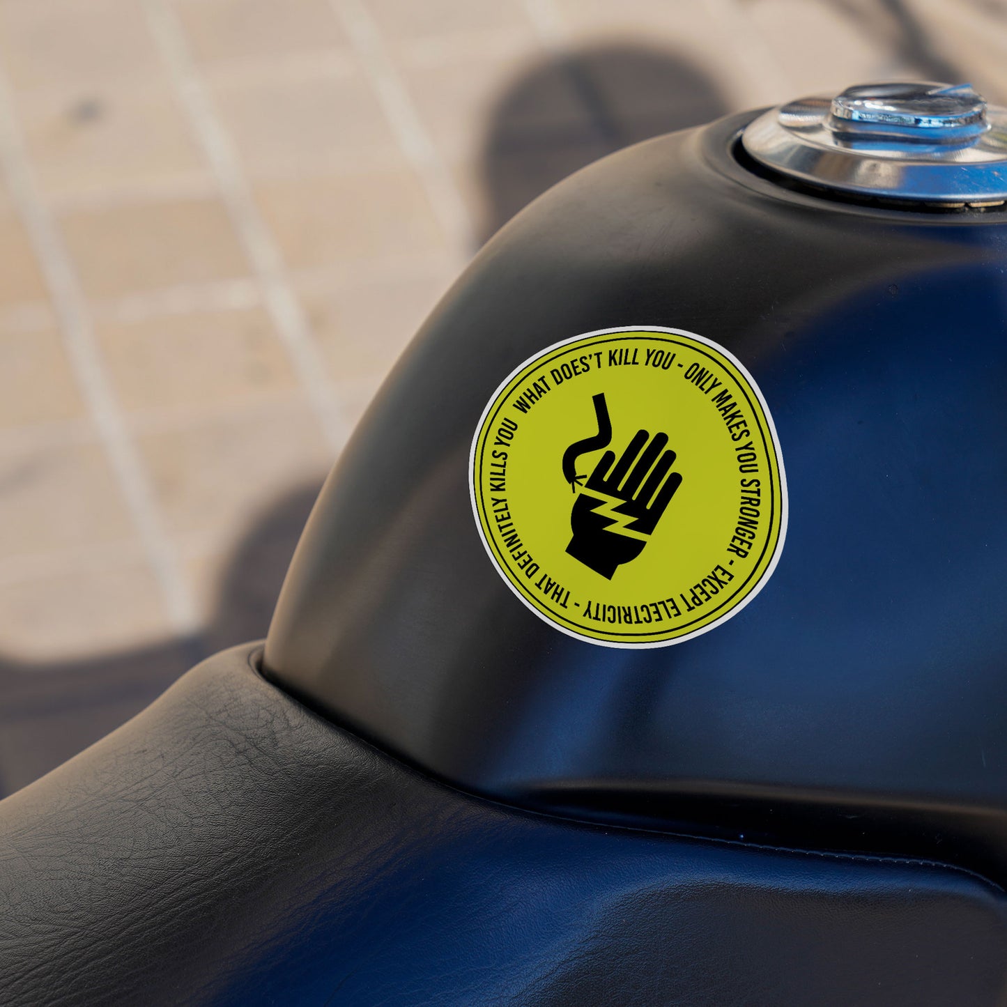 Electricity That Definitely Kills You Sticker Caution Kilowatt Lineman Stickers Waterproof Vinyl Decals for Car Truck Laptop Helmet Water Bottles Bicycle Luggage Stickers