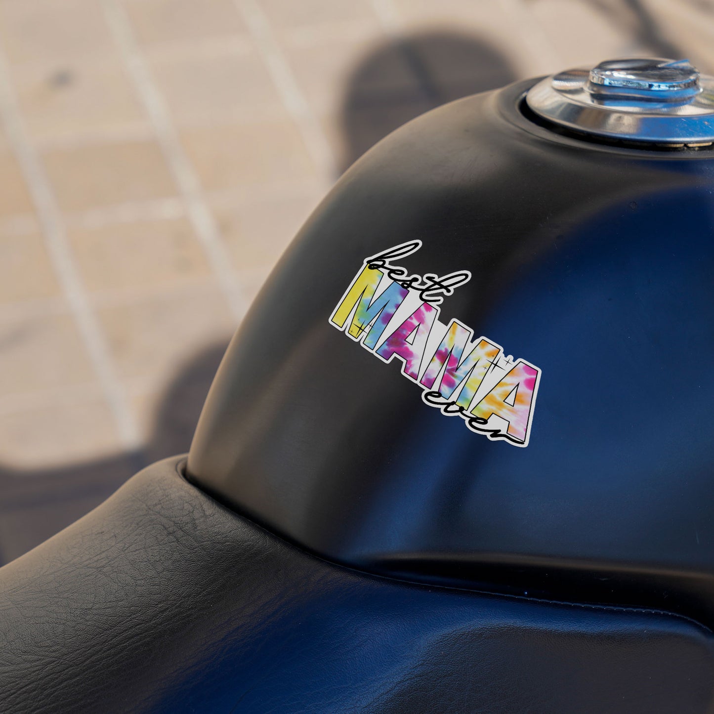 Best Mama Ever Sticker Colorful Momflife Cute Mothers Day Stickers Waterproof Vinyl Decals for Car Truck Laptop Helmet Hardhats Water Bottles Bicycle Luggage, Blue Collar Stickers
