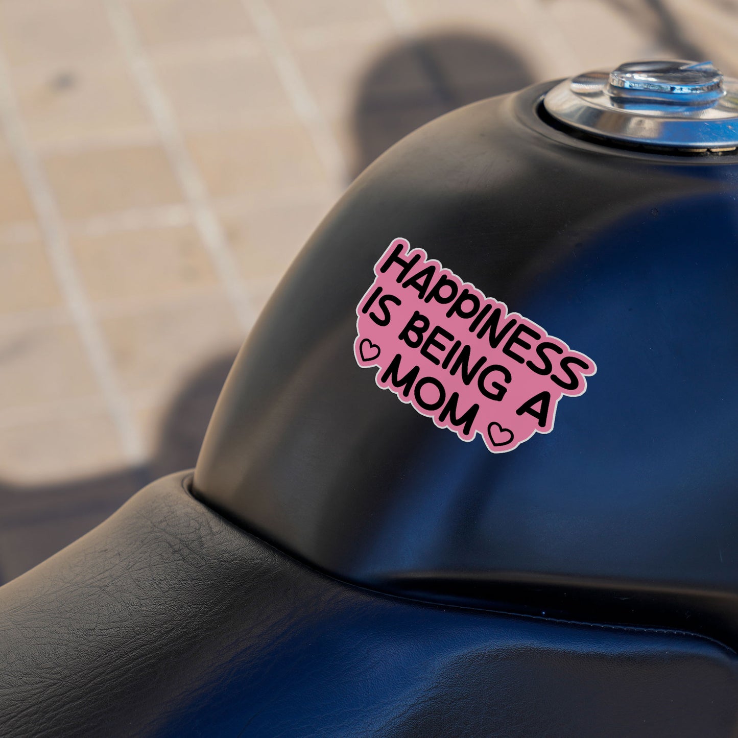 Happiness Is Being A Mom Sticker Happy Mother Day Family Sticker Waterproof Vinyl Decals for Car Truck Laptop Helmet Hardhats Water Bottles Bicycle Luggage, Blue Collar Stickers