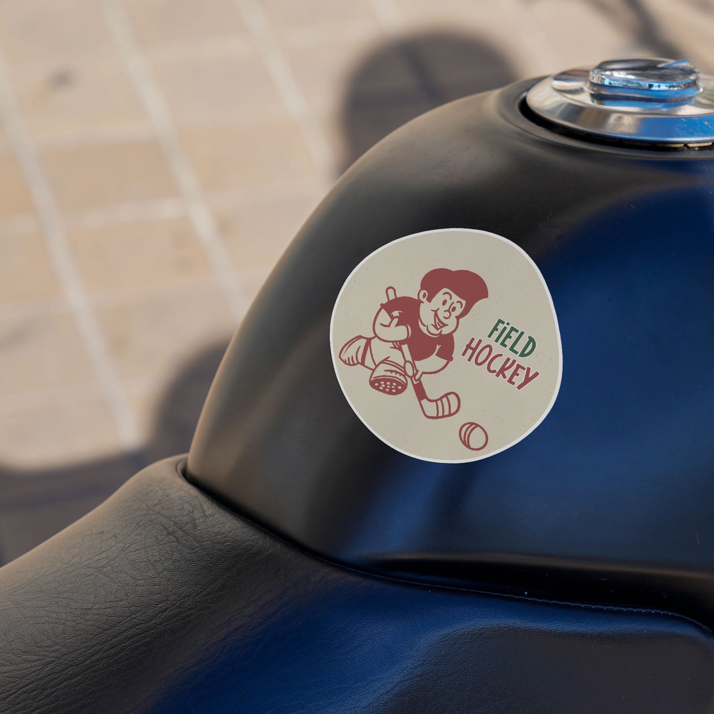 Field Hockey Funny Hockey Player Stickers Field Hockey Ball Decal Waterproof Vinyl Decals for Car Truck Laptop Helmet Water Bottles Bicycle Luggage Stickers