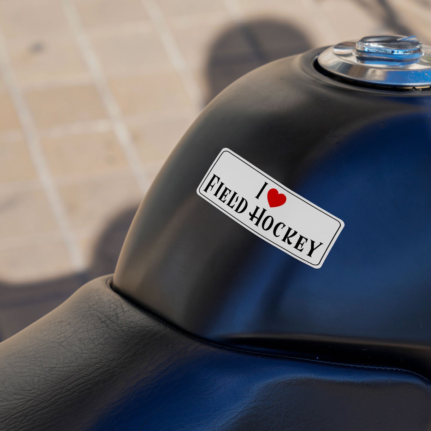 I Love Field Hockey Sticker Funny Hockey Player Sport Decals Waterproof Vinyl Decals for Car Truck Laptop Helmet Water Bottles Bicycle Luggage Stickers