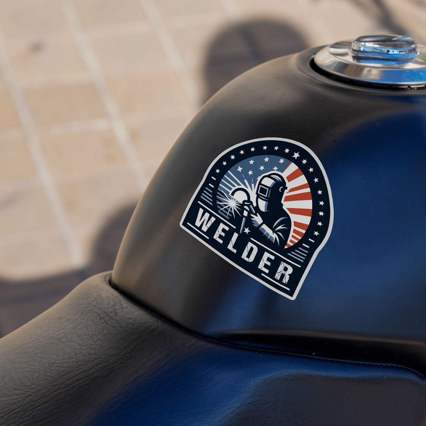 Welder Stickers Funny Welding Construction Blue Collar Stickers Waterproof Vinyl Decals for Car Truck Laptop Helmet Water Bottles Bicycle Luggage Stickers