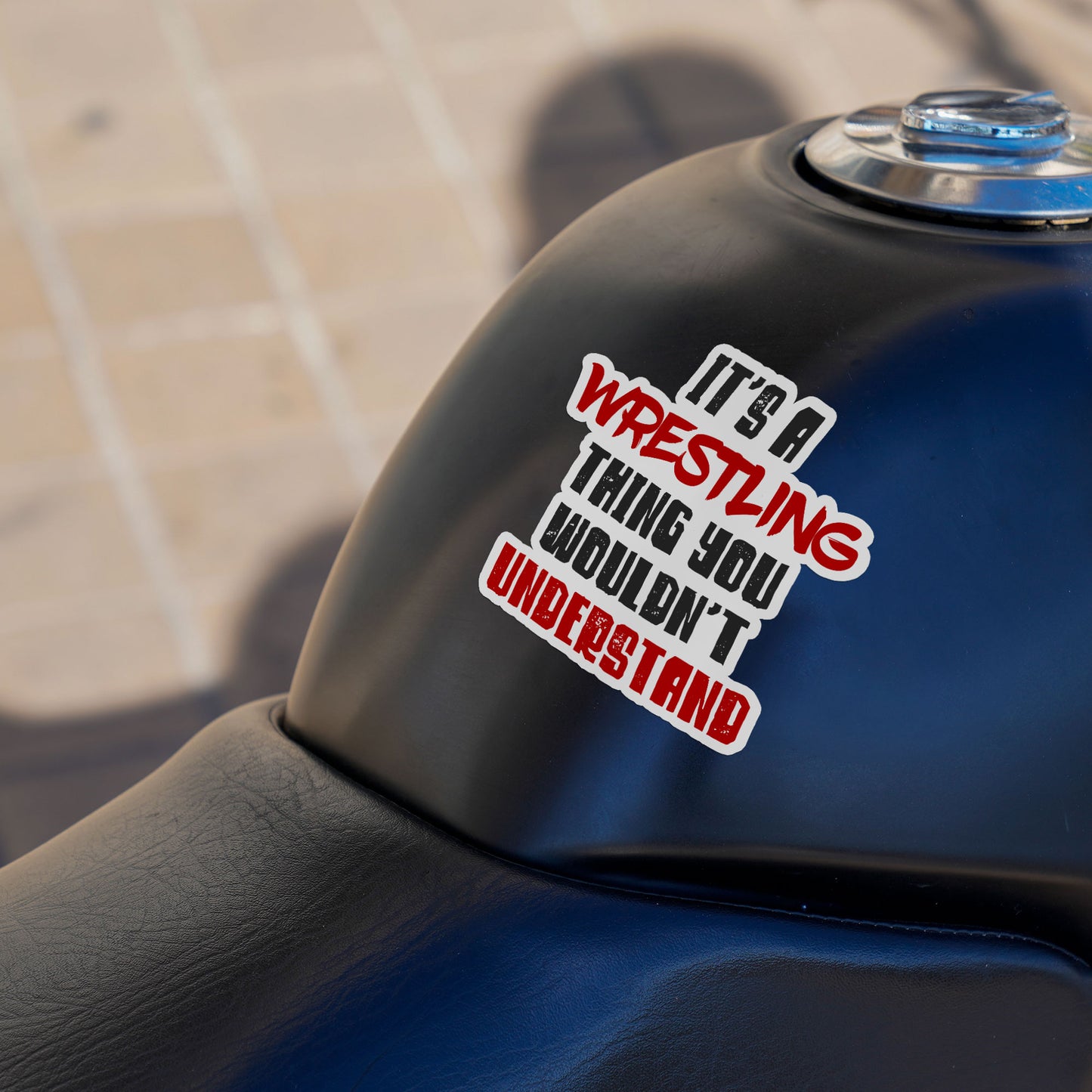 Its A Wrestling Thing You Wouldnt Understand Stickers Motivational Wrestling Stickers Waterproof Vinyl Decals for Car Truck Laptop Helmet Hardhats Water Bottles Bicycle Luggage, Blue Collar Stickers