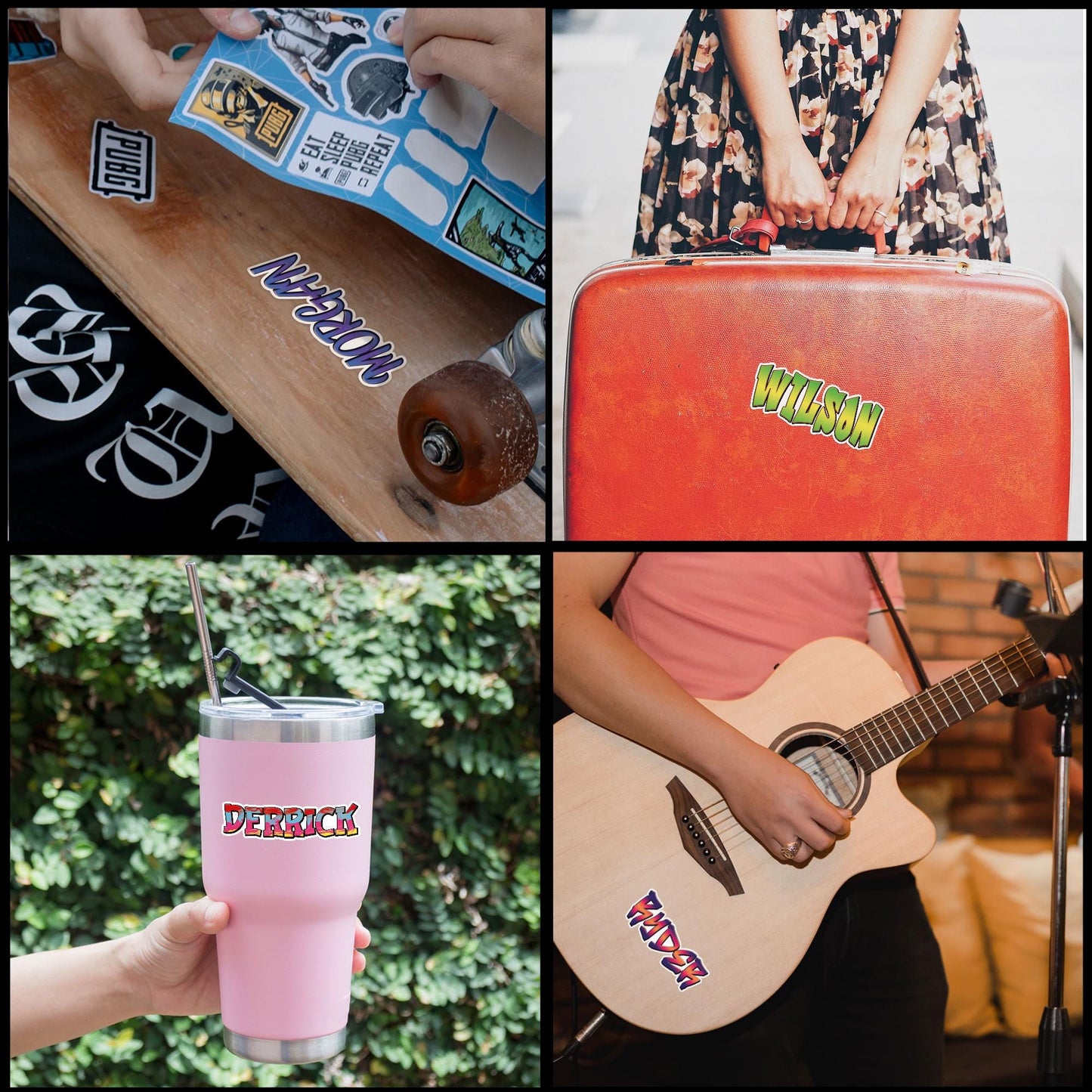 Custom Graffiti Name Sticker: Personalized Water-Resistant Vinyl Decal for Water Bottle, Helmet, Tool Boxes, Ideal Gift Custom Name Sticker