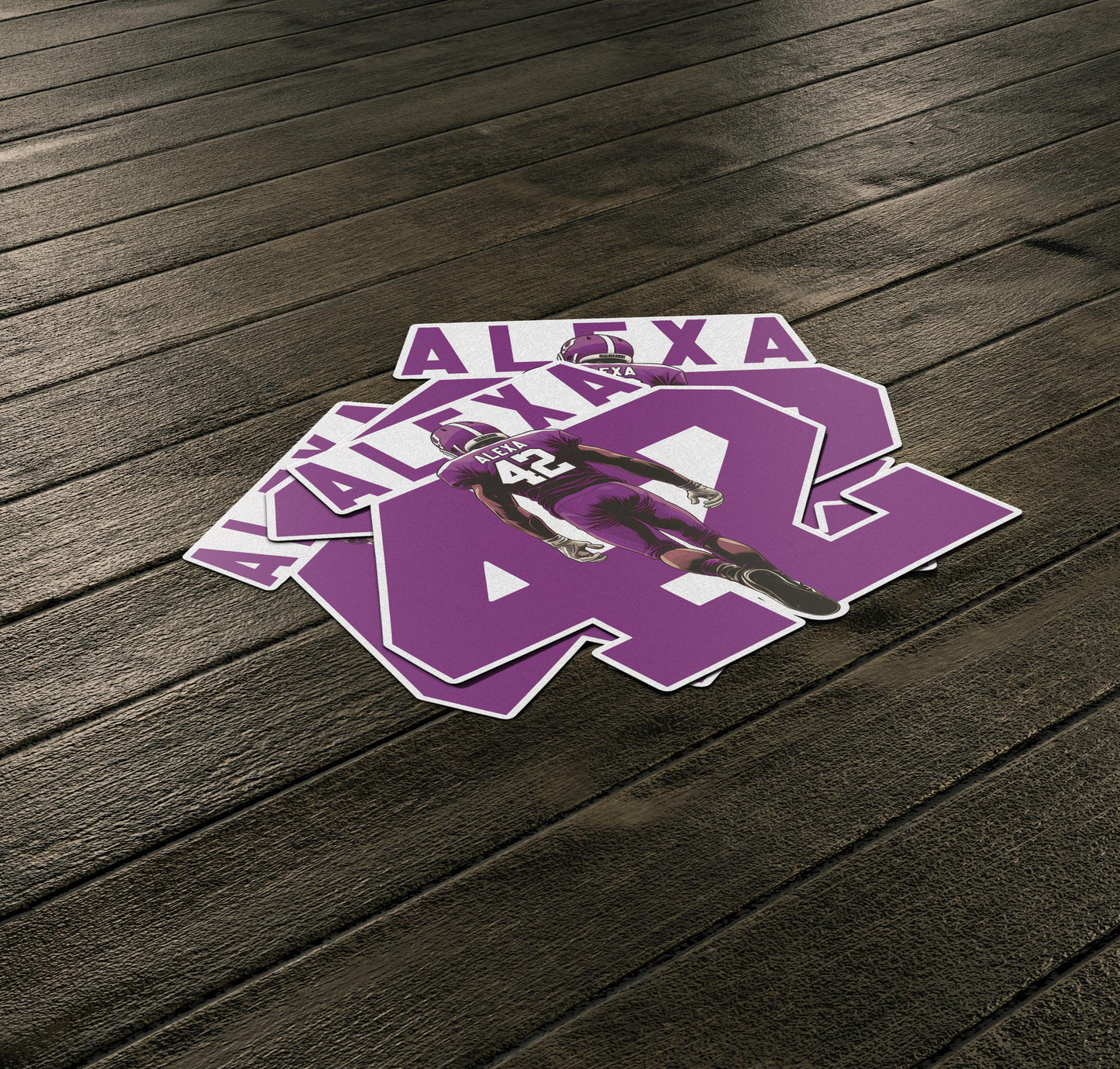 Custom Football Name Sticker: Waterproof Vinyl Decal for Water Bottles