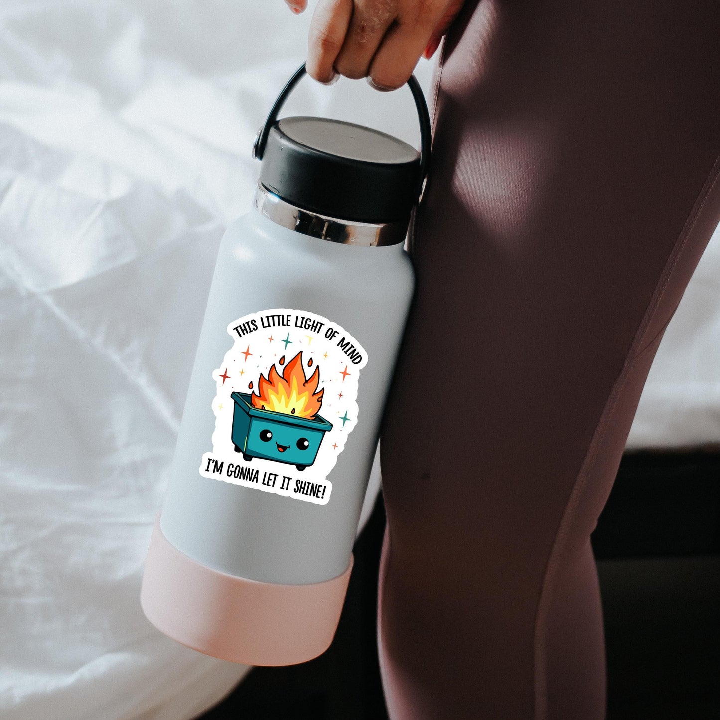 Dumpster Fire Sticker: Funny Sarcastic Anxiety Laptop Decal