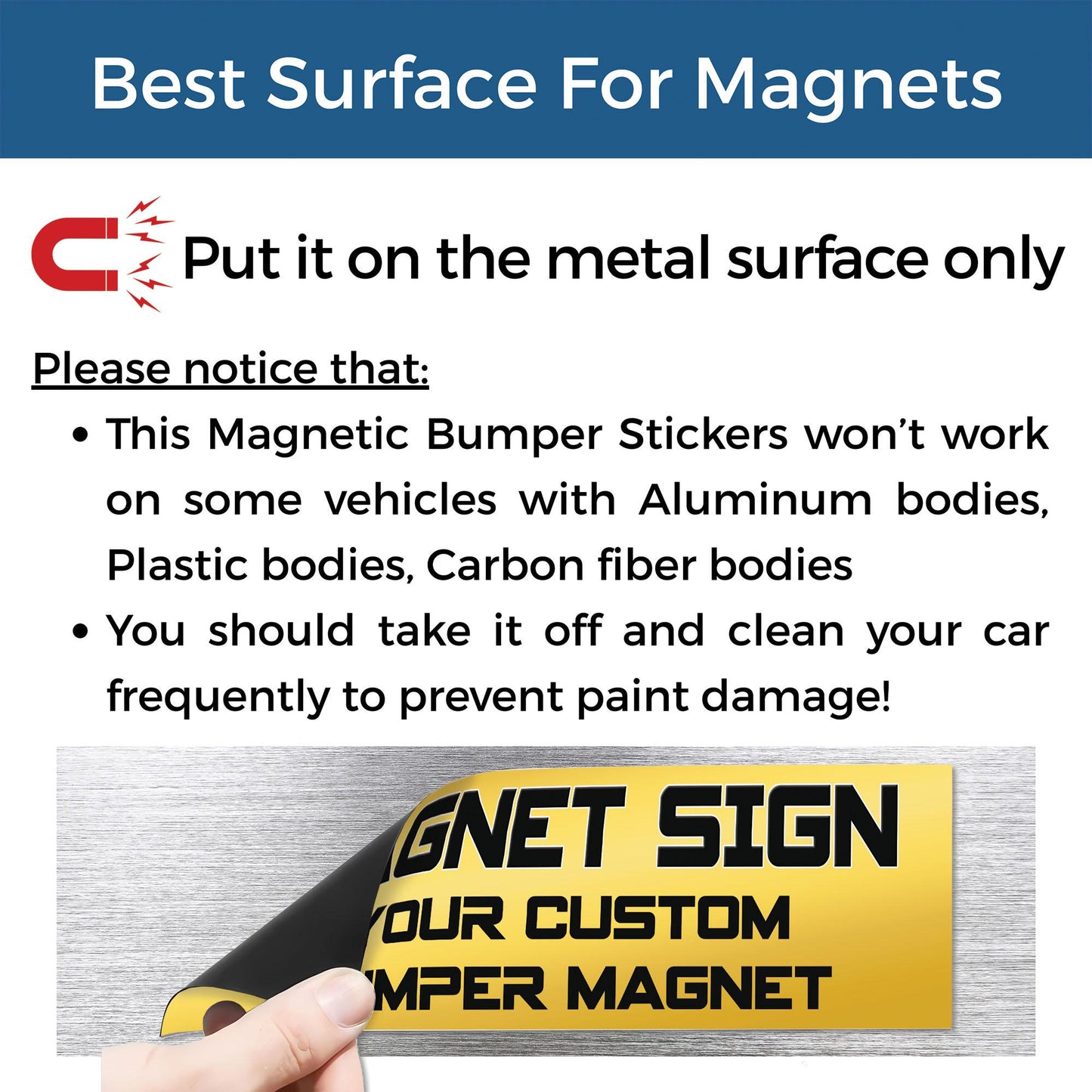 Custom Car Magnet Sticker: Weatherproof Vinyl, Two-Tone Colors