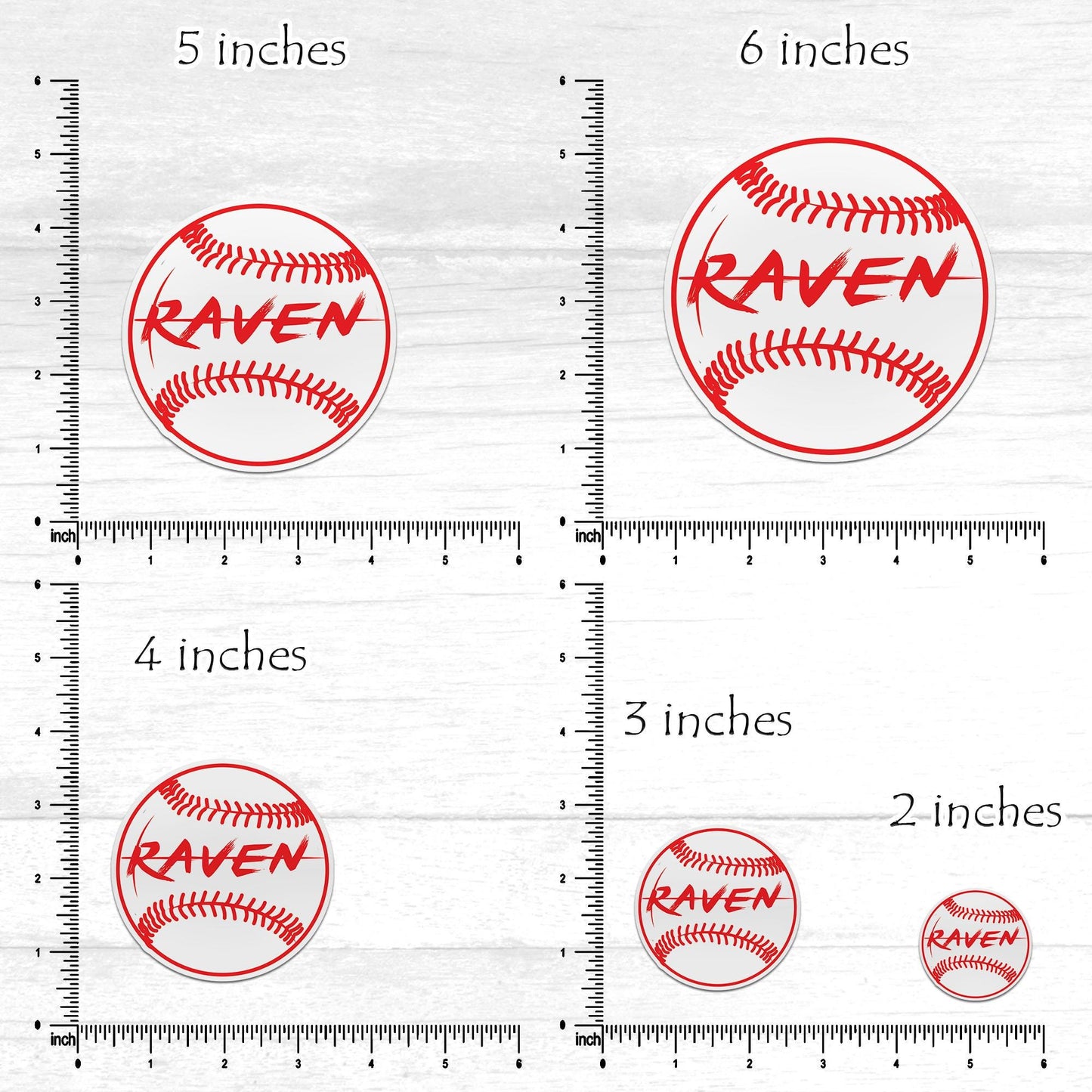 Custom Baseball Name Sticker: Waterproof Vinyl Decal for Water Bottles