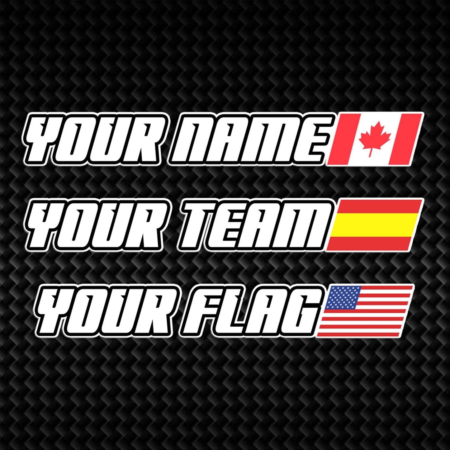 Custom Name & Flag Bike Sticker: Personalized Waterproof Cycling Decal for Dart Bike, Water Bottle, Laptop, Kindle
