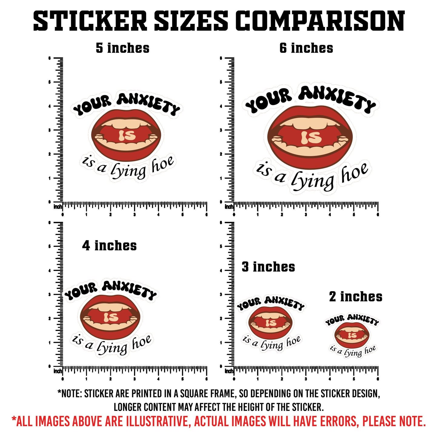 Anxiety Relief Stickers: 10 Pack Sensory Fidget Decals - Mental Health