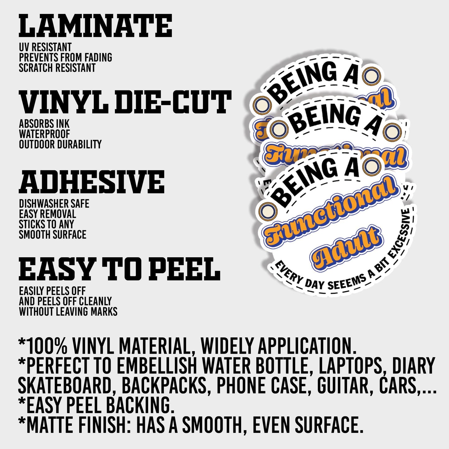 Nurse Sticker Pack: Funny Medical Decals - Waterproof Vinyl (10-Pack)