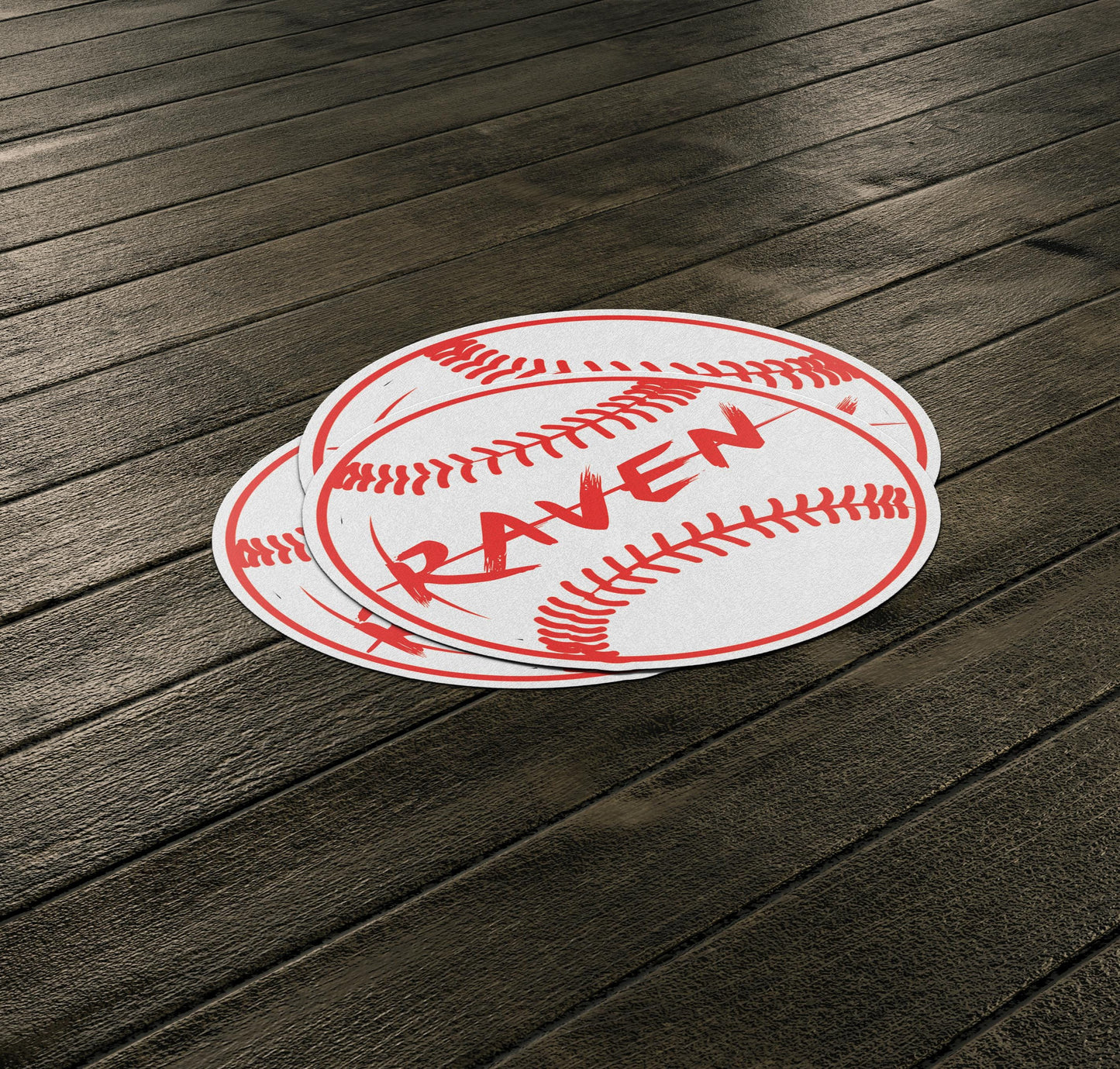 Custom Baseball Name Sticker: Waterproof Vinyl Decal for Water Bottles