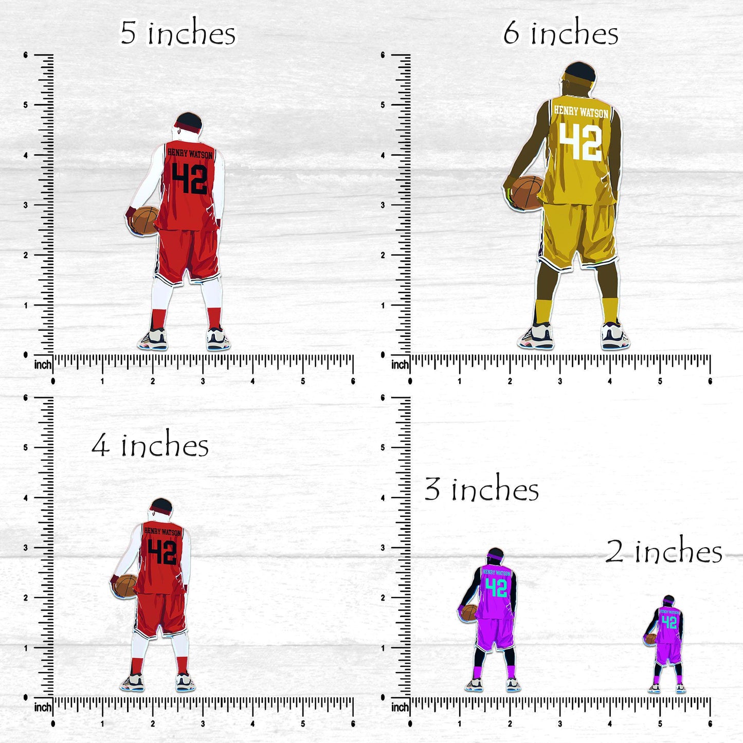 Personalized Basketball Player Sticker: Custom Name & Number Decal