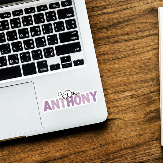 Personalized Name Sticker Decal: Waterproof Vinyl for Laptop, Water Bottle