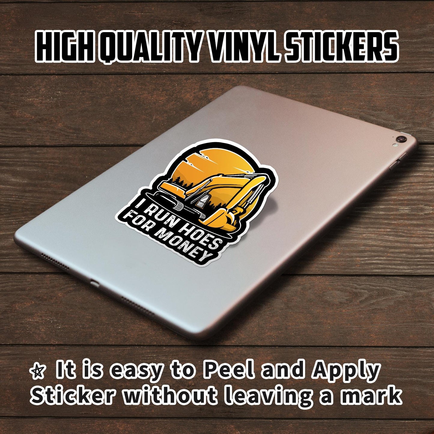 I Run Hoes for Money Sticker: Weatherproof Vinyl Decal