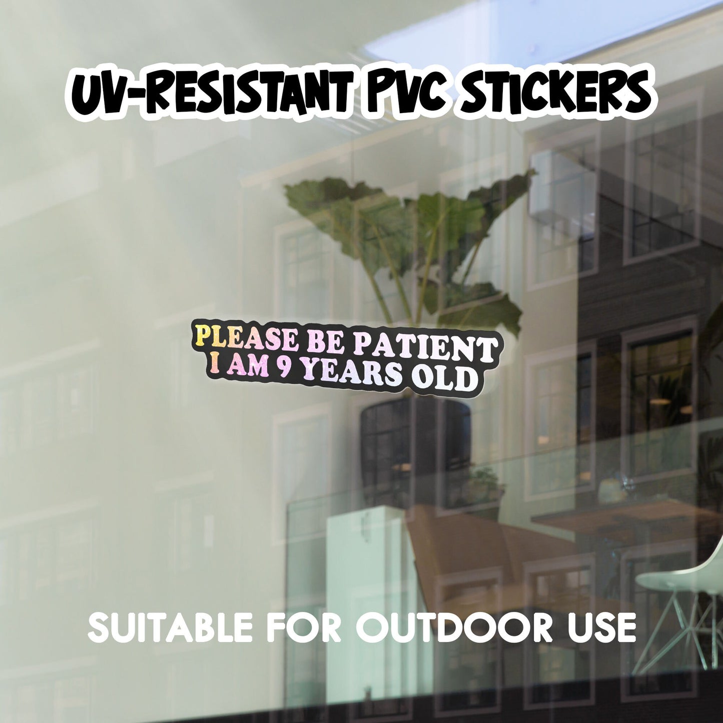 Funny 'Please Be Patient I Am 9 Years Old' Vinyl Bumper Sticker
