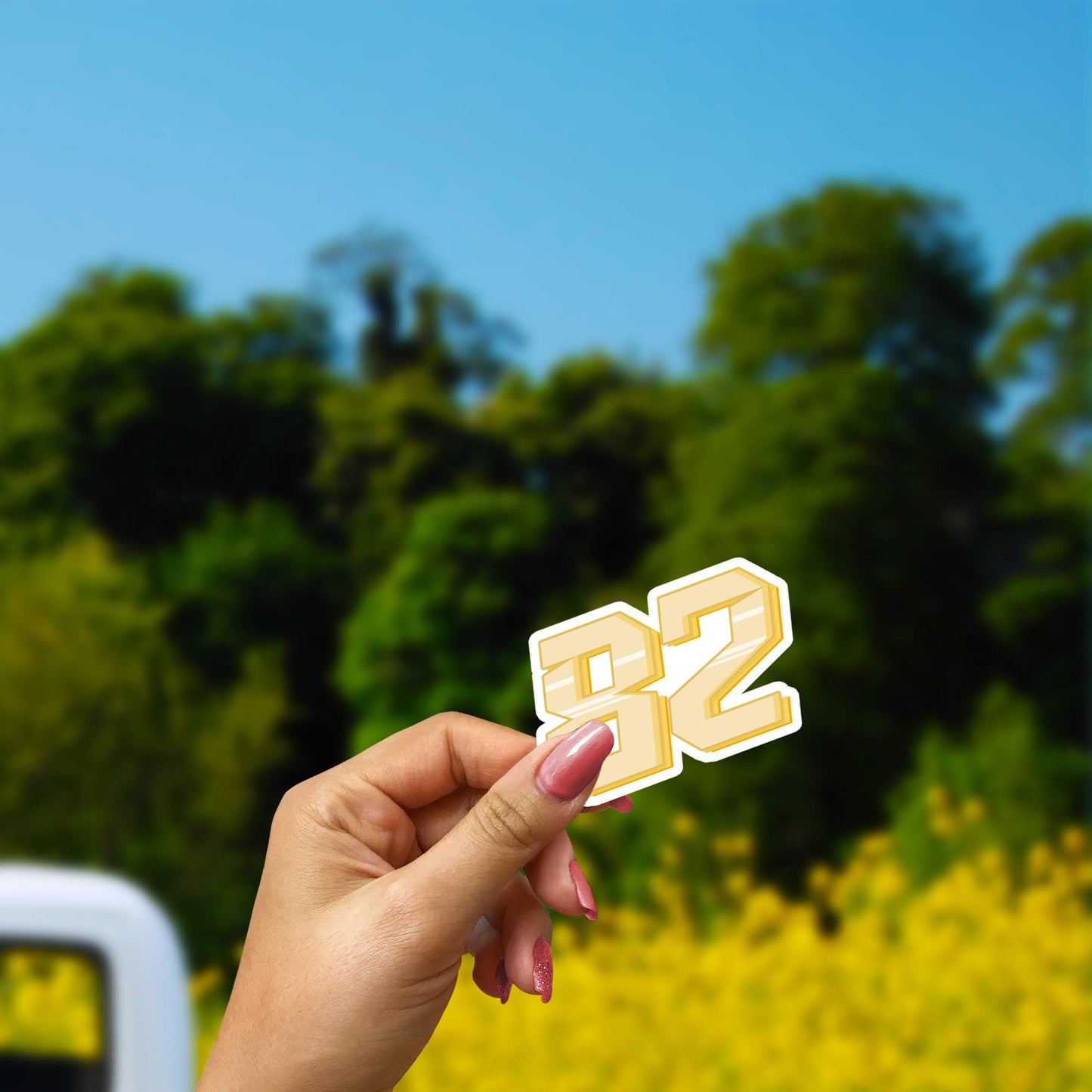 Custom Race Number Stickers: Waterproof Vinyl Decal for Cars, Bikes