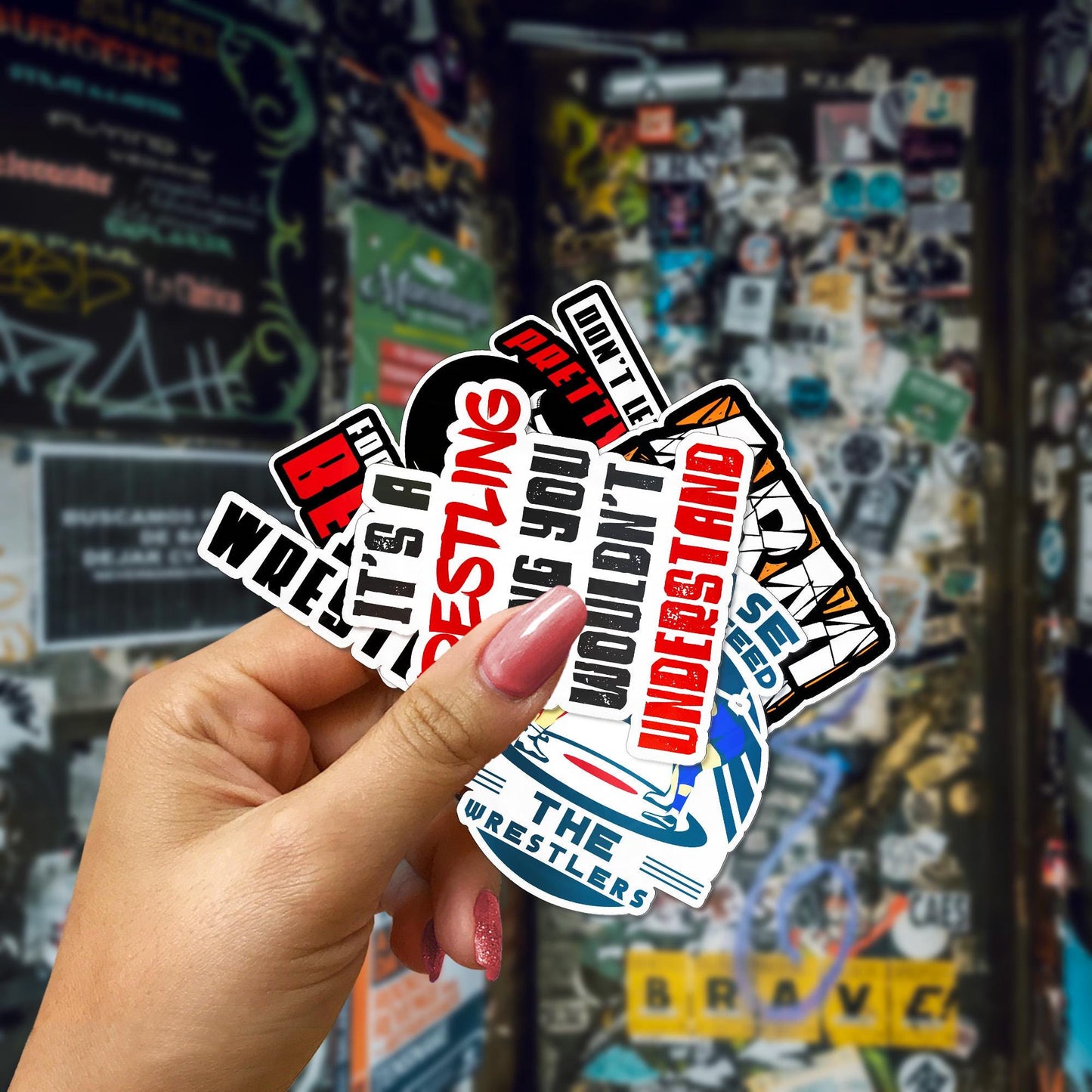 Wrestling Stickers: MMA Legends, Skills Decals - 10 Pcs