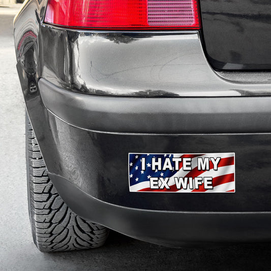 I Hate My Ex-Wife bumper sticker, sticker vinyl, waterproof stickers decal car laptop wall window helmet bumper stickers