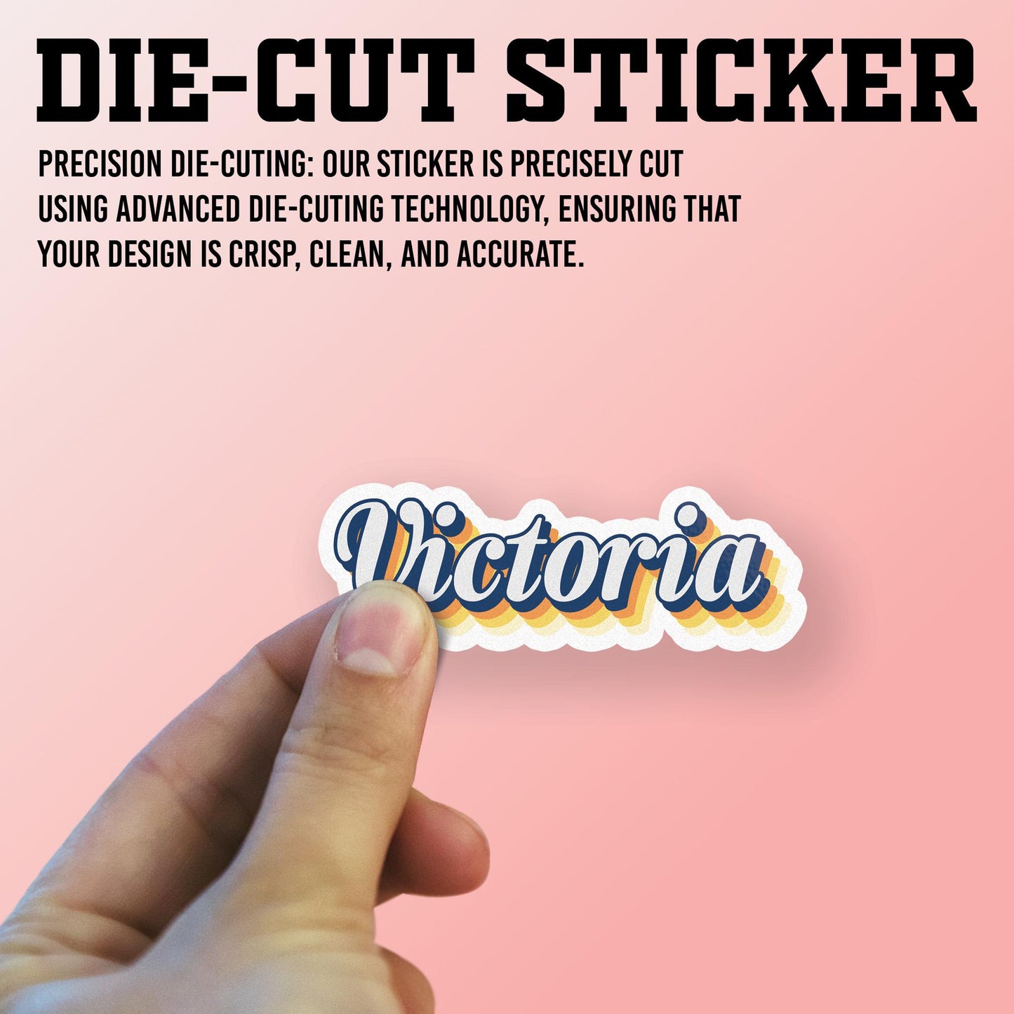 Custom Stickers with Lettering, Personalized Vinyl Decals - Waterproof Name Labels for Water Bottles, Laptops, Planners