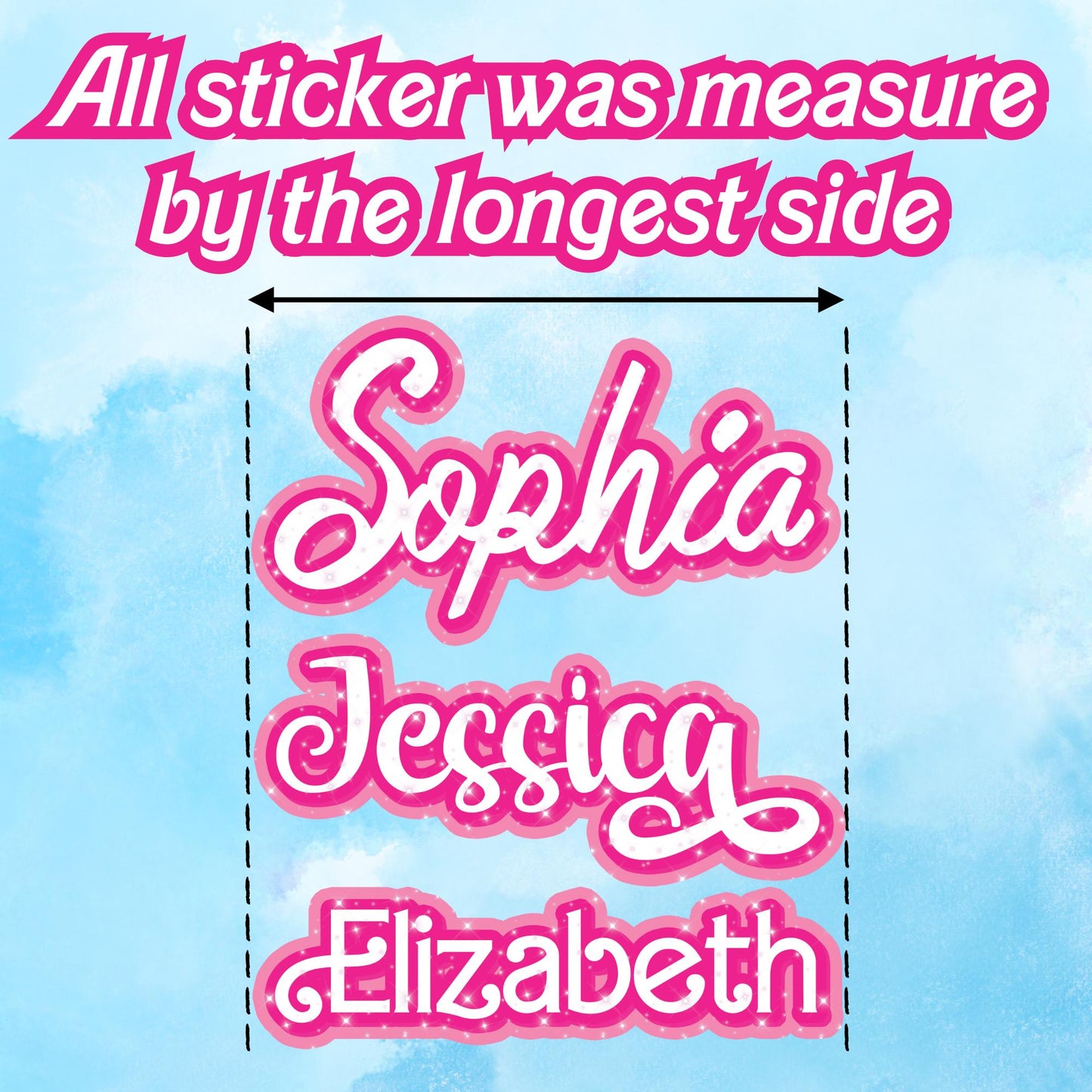 Personalized Name Sticker: Vintage Pink Doll Waterproof Vinyl Decal