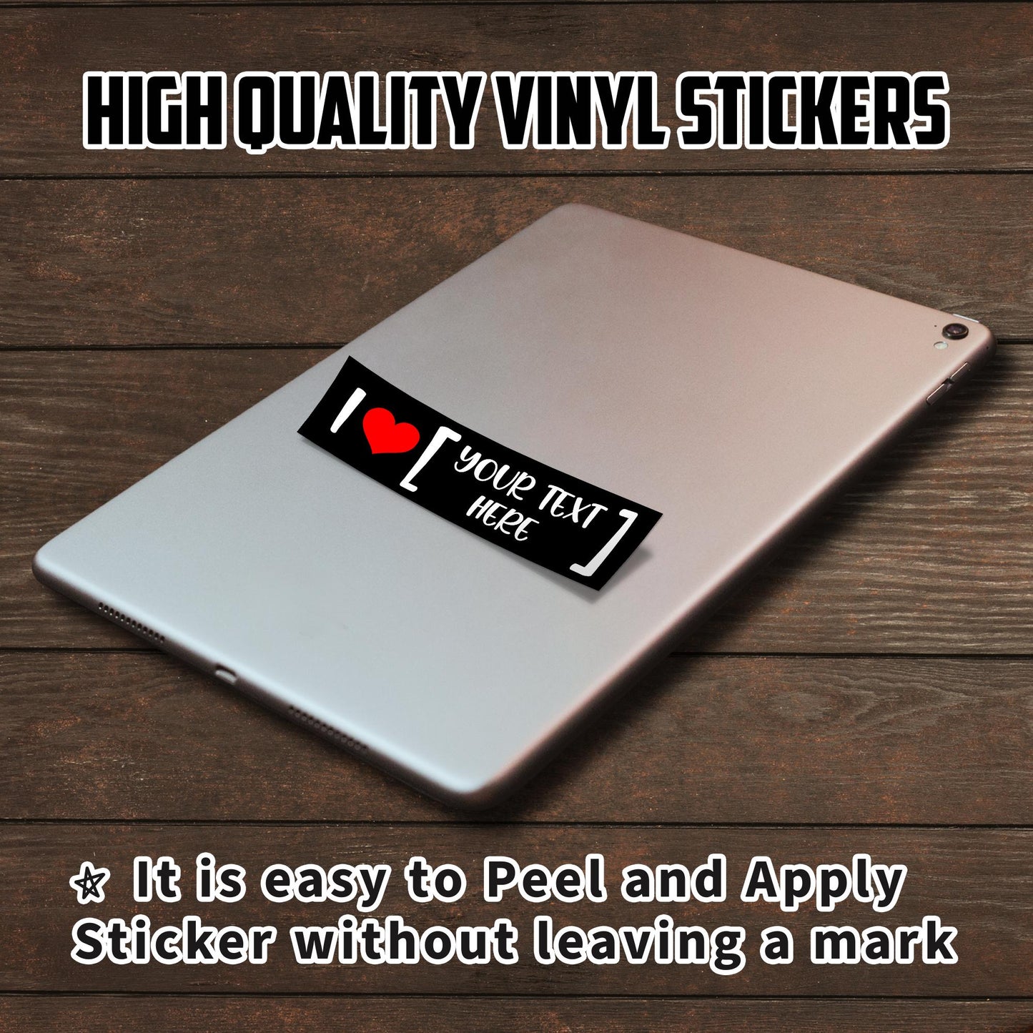 Personalized I Love [CUSTOM TEXT] Sticker, Custom Bumper Sticker: Funny Car Decal, Ideal Gift Sticker for Woman, Man