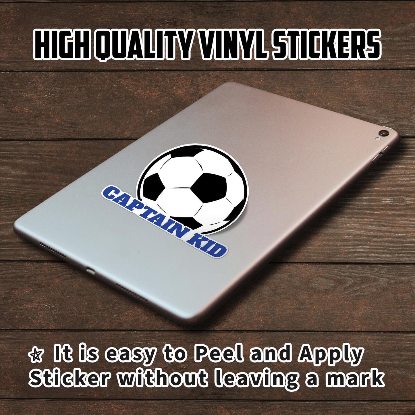 Personalized Soccer Ball Name Sticker: Waterproof Vinyl Decal