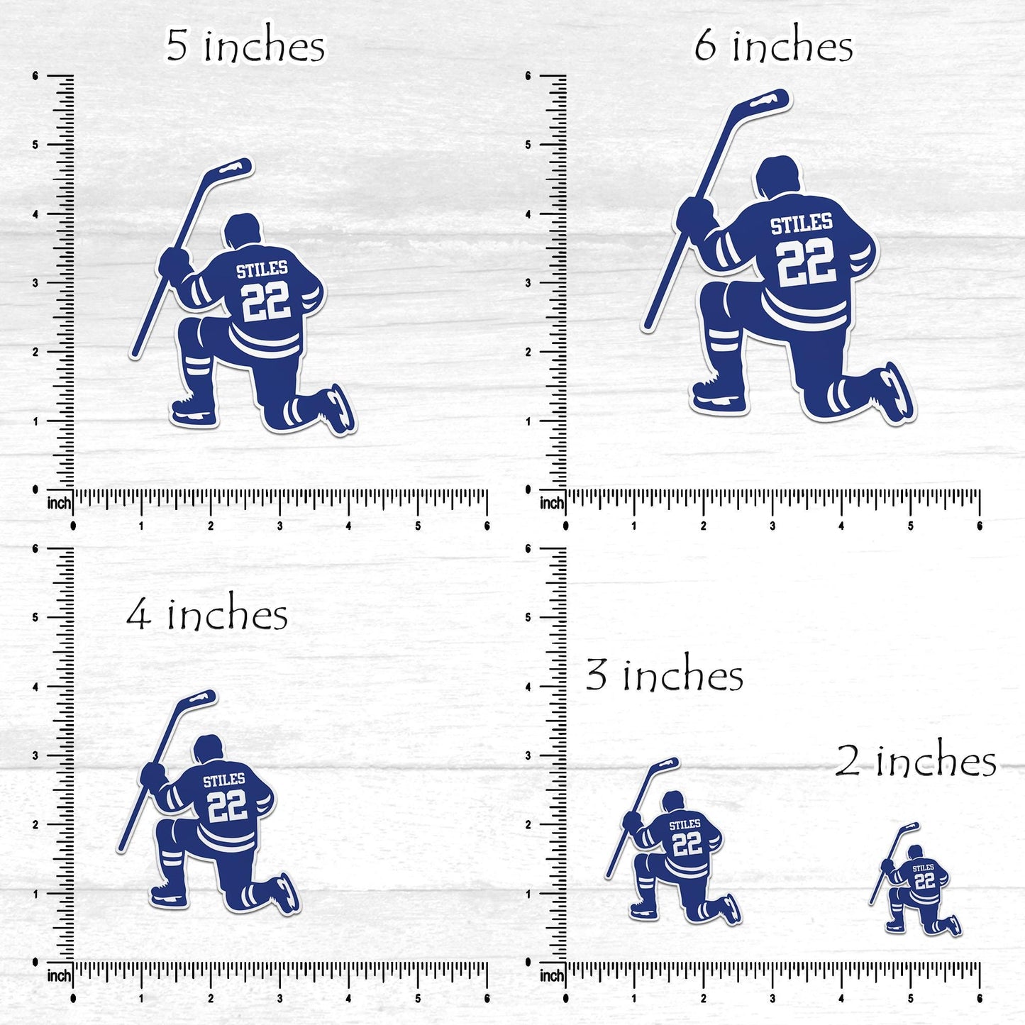Custom Hockey Player Sticker: Personalized Celebration Decal