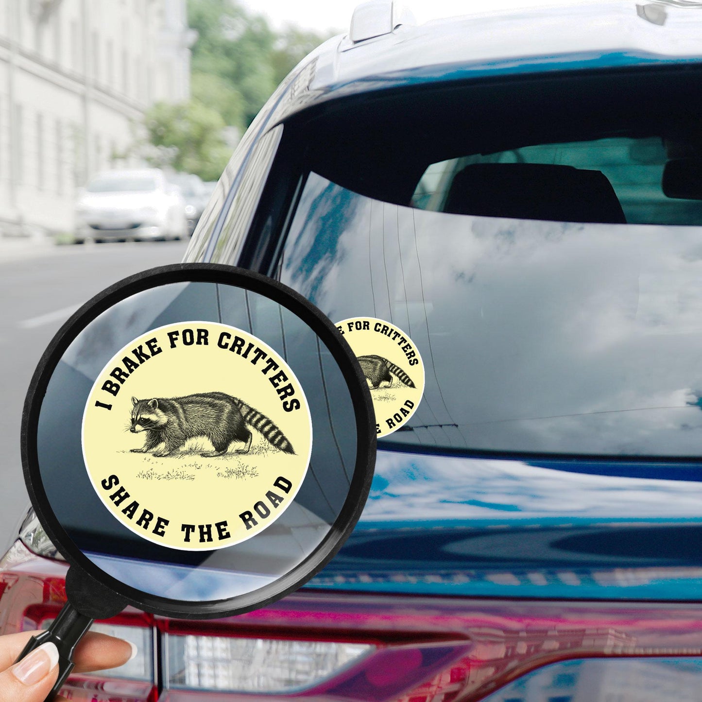 Brake for Critters Sticker (Pack of 2pcs 3 inches) - Waterproof Vinyl Decal
