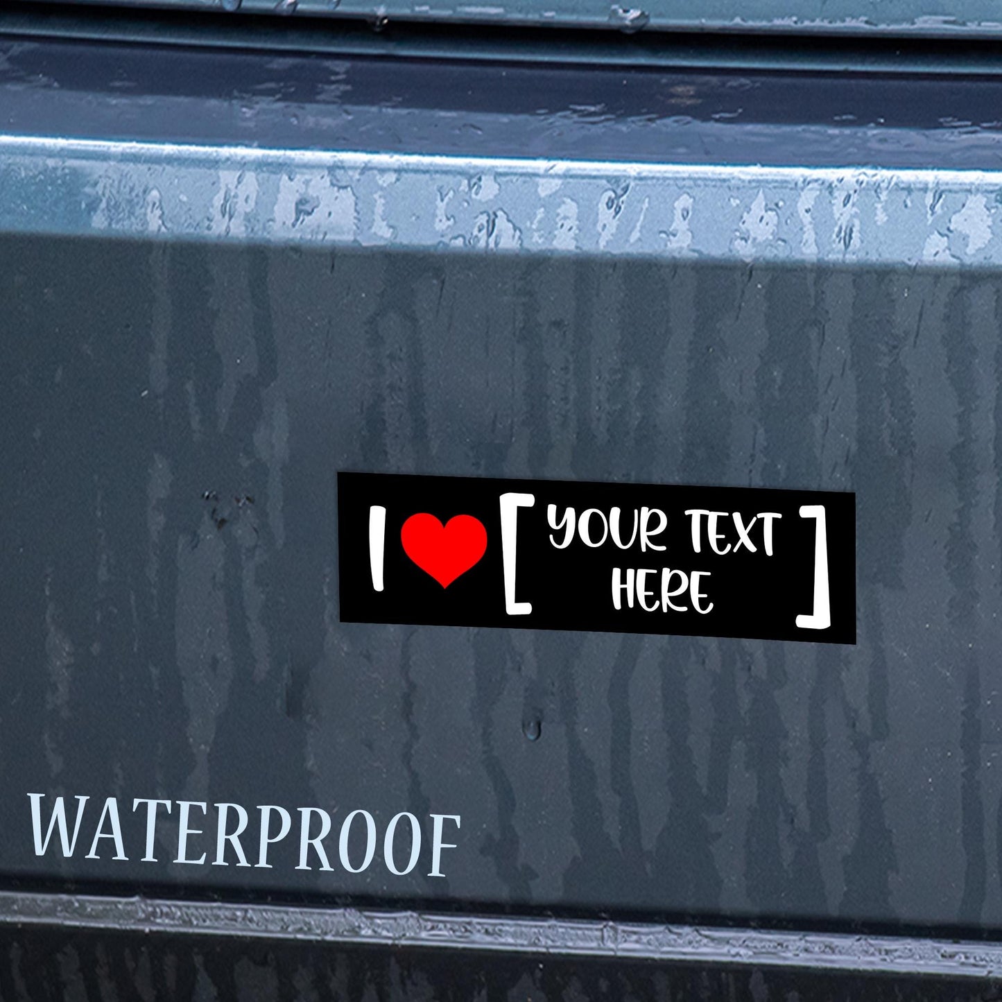 Personalized I Love [CUSTOM TEXT] Sticker, Custom Bumper Sticker: Funny Car Decal, Ideal Gift Sticker for Woman, Man