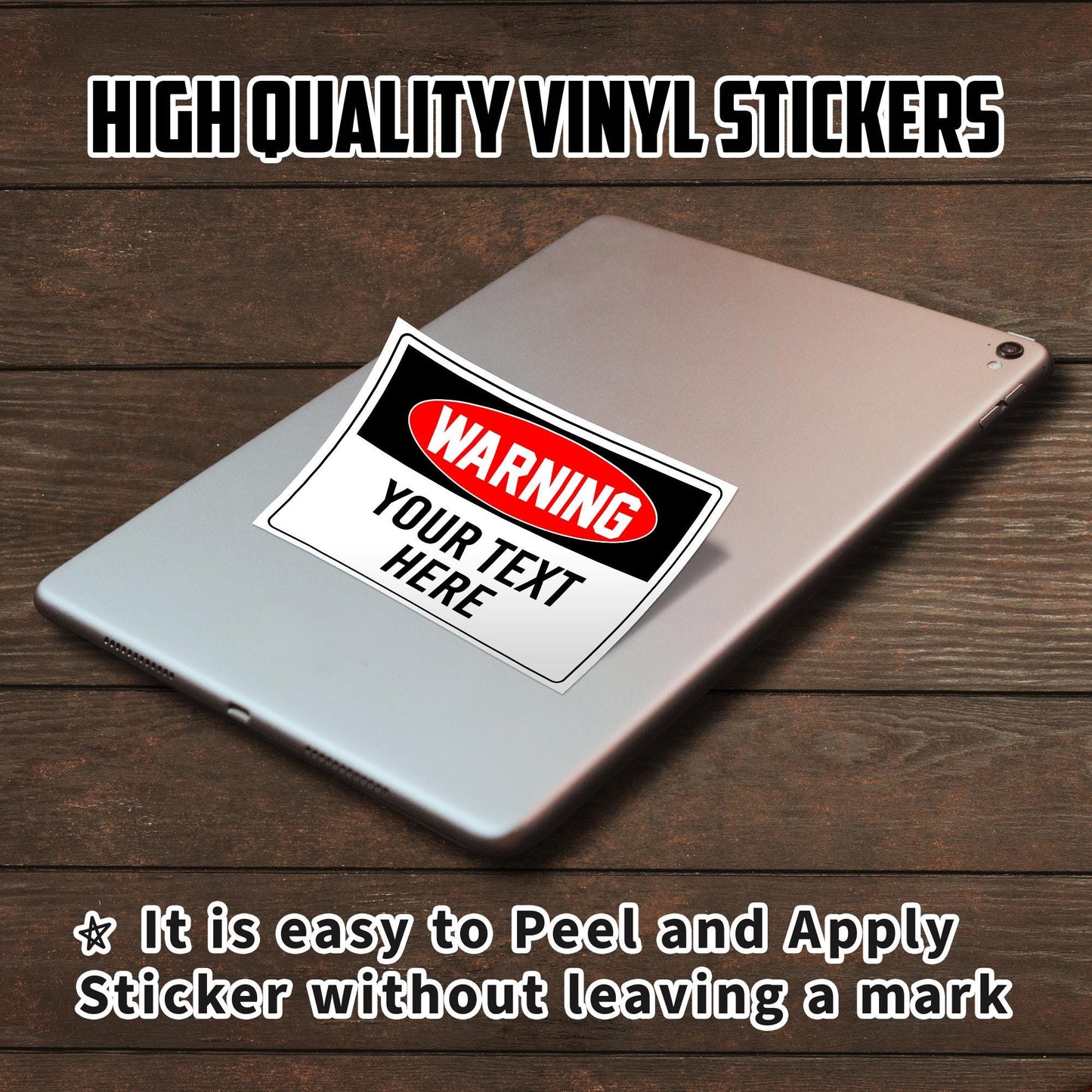 Custom Warning Sticker, Personalized Vinyl Sticker for Warning Sign, Custom Bumper Stickers for Car, Truck, Van and more vehicles