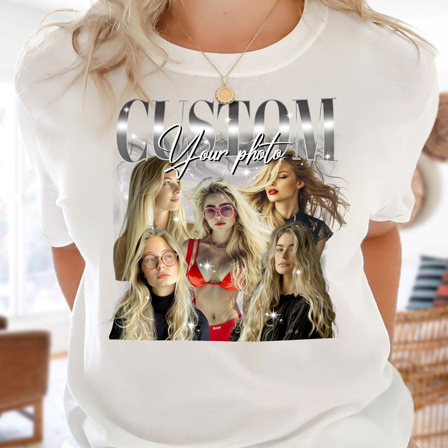 Personalized 90s Rap Tee PNG: Custom Bootleg Shirt Design (Digital File)