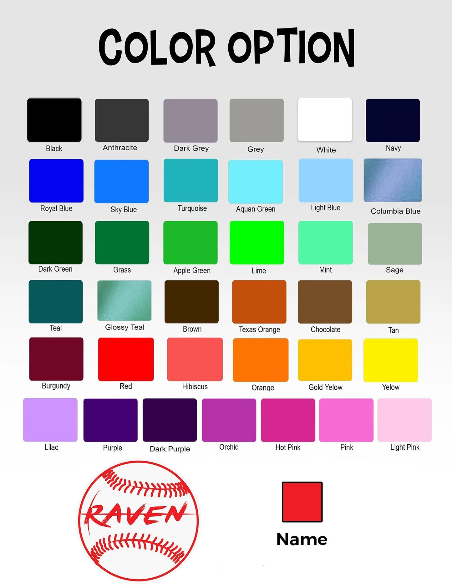 Custom Baseball Name Sticker: Waterproof Vinyl Decal for Water Bottles