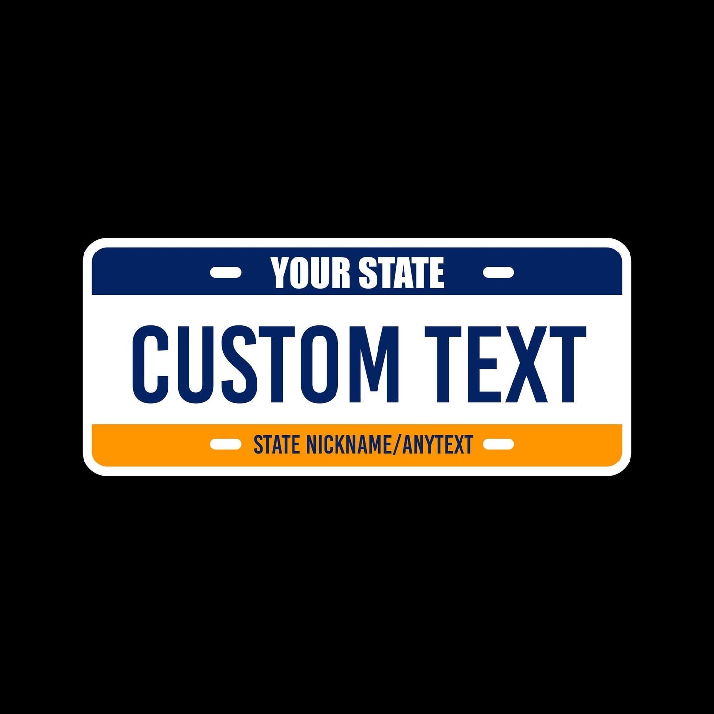 Custom Text Waterproof Vinyl Sticker - Laptop, Car, Bumper