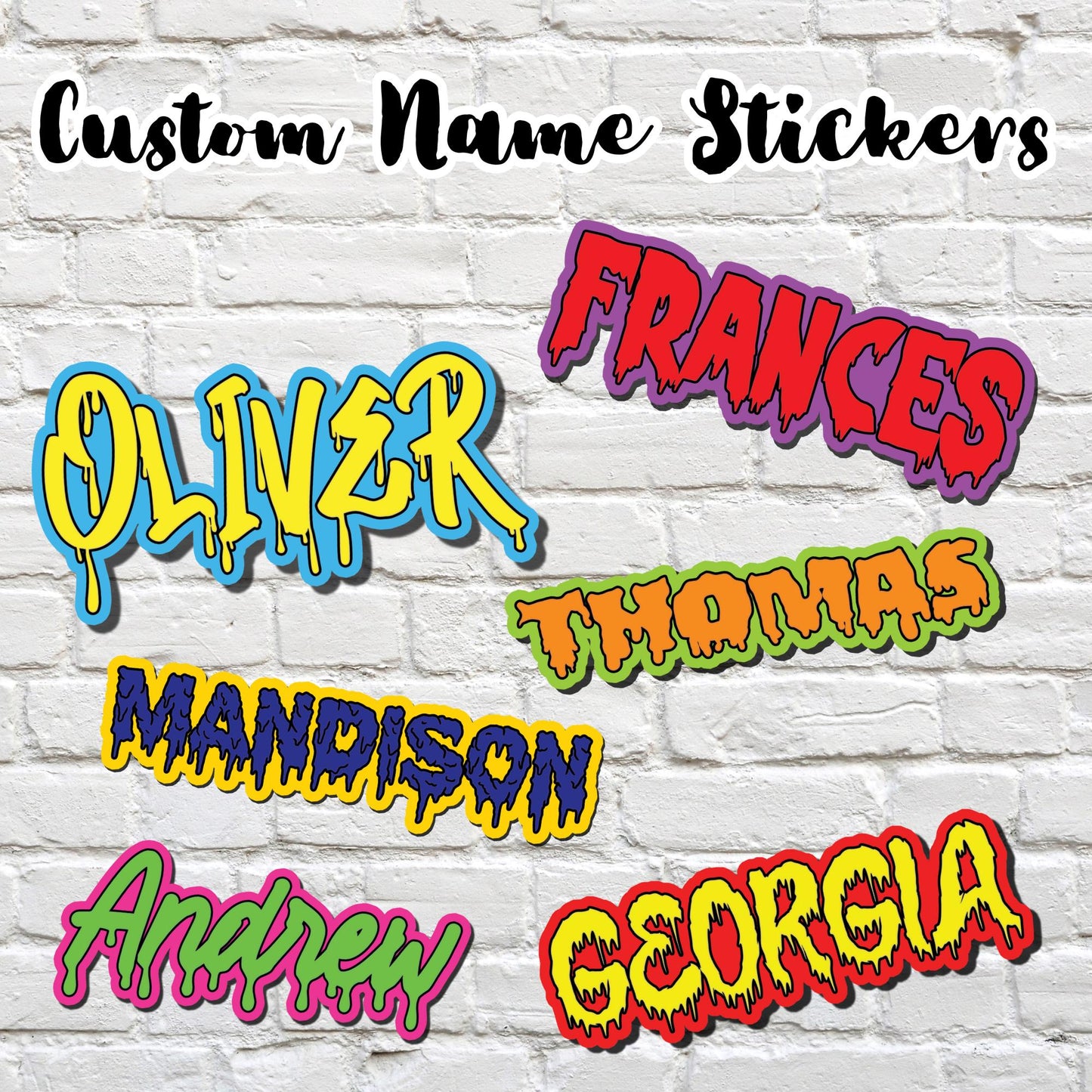 Custom Graffiti Name Sticker: Personalized Die-Cut Vinyl Decal Sticker for Water Bottle, Laptop, Cup, Toolboxes